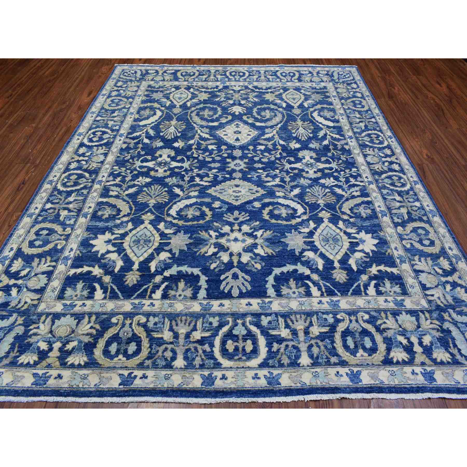Oushak-And-Peshawar-Hand-Knotted-Rug-363445