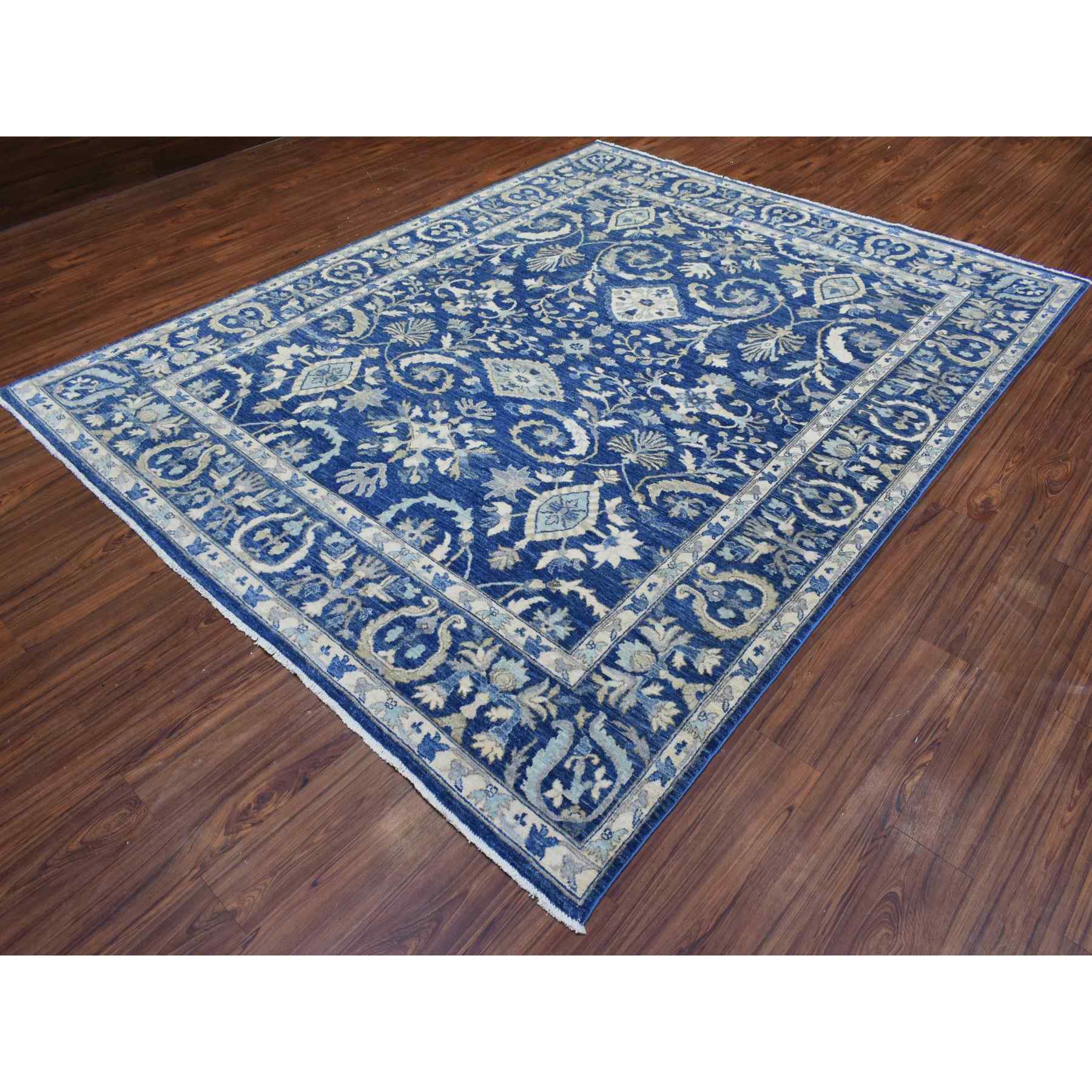 Oushak-And-Peshawar-Hand-Knotted-Rug-363445