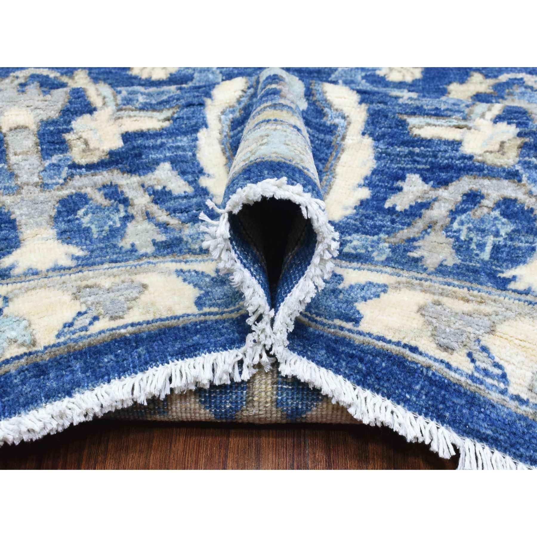 Oushak-And-Peshawar-Hand-Knotted-Rug-363445