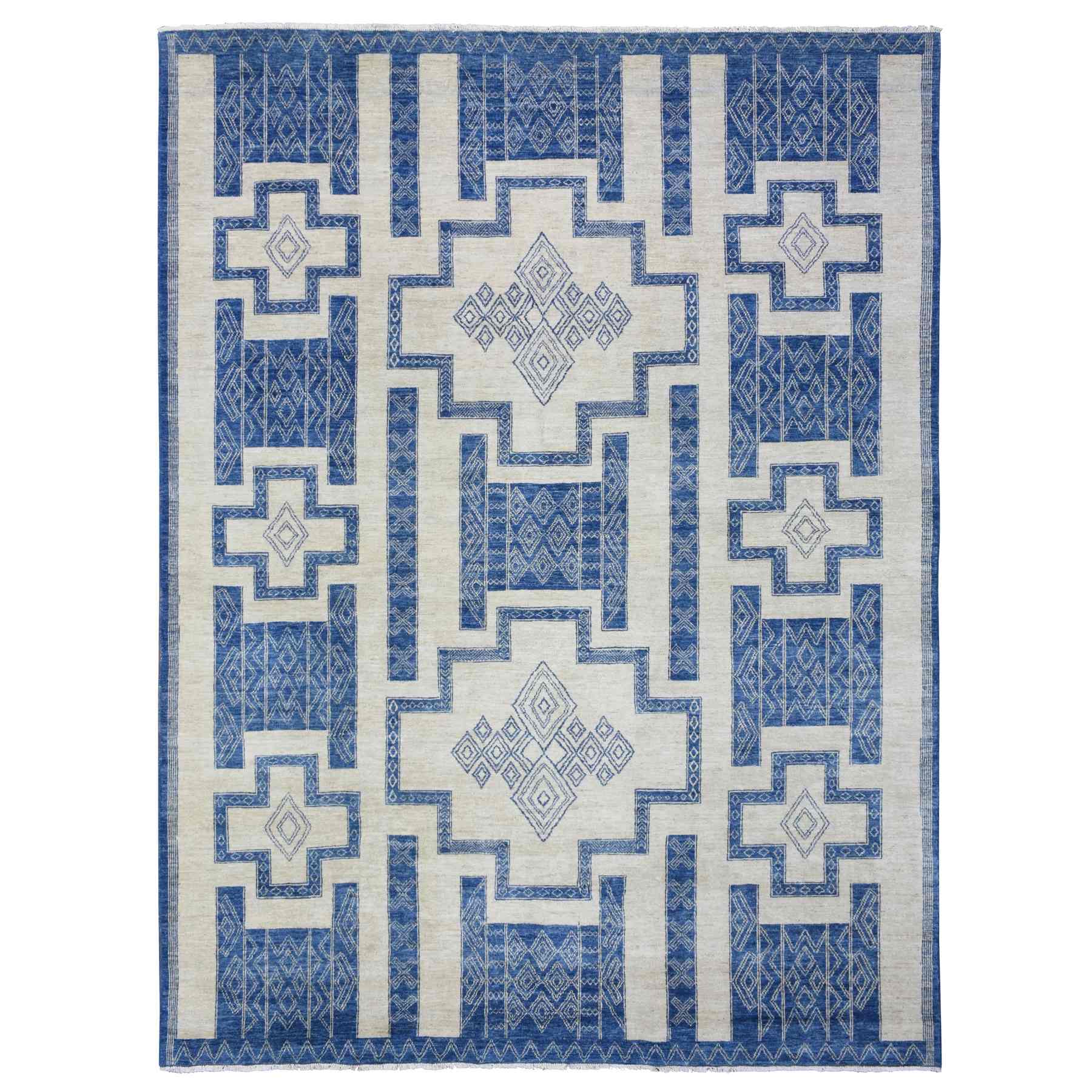 Oushak-And-Peshawar-Hand-Knotted-Rug-363600
