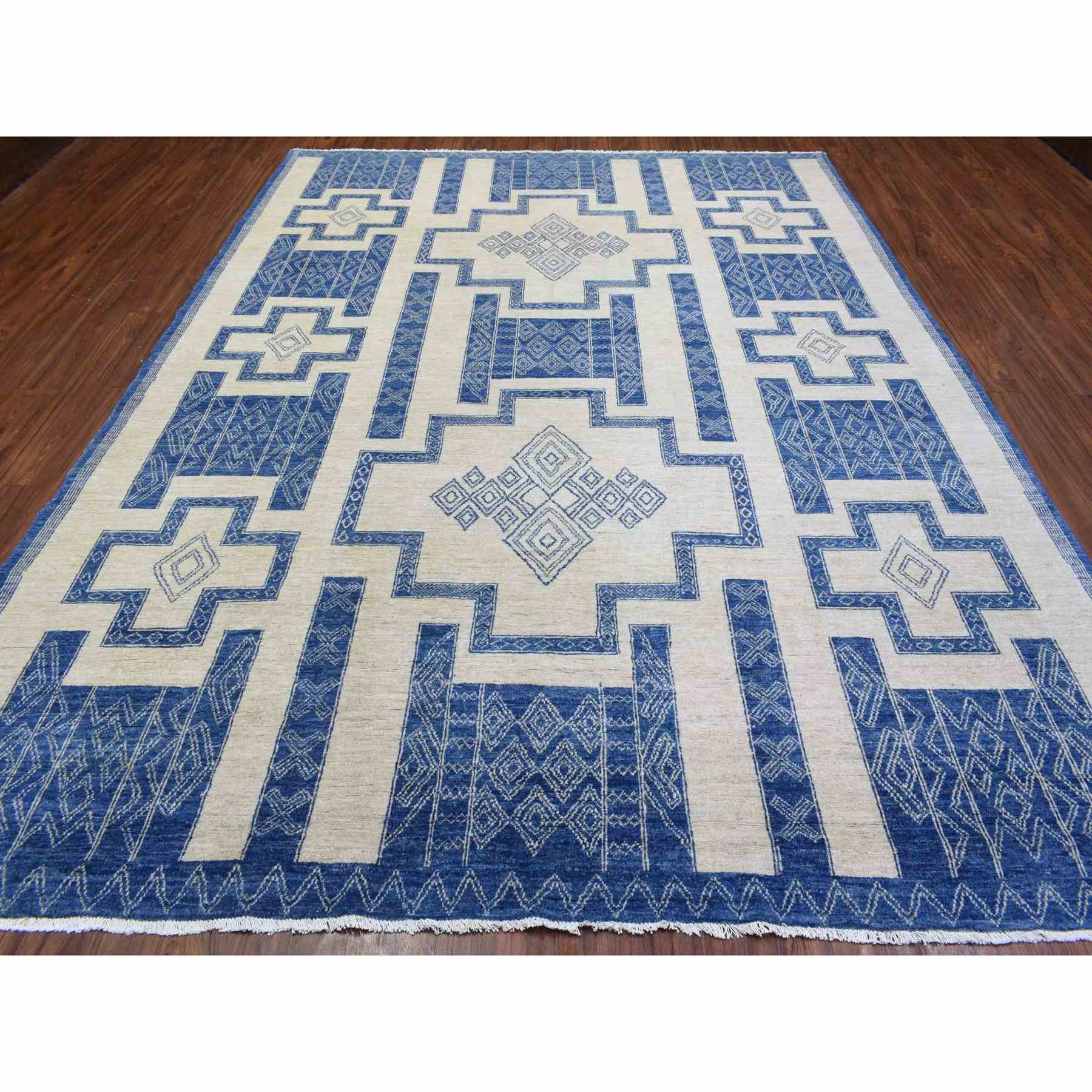 Oushak-And-Peshawar-Hand-Knotted-Rug-363600