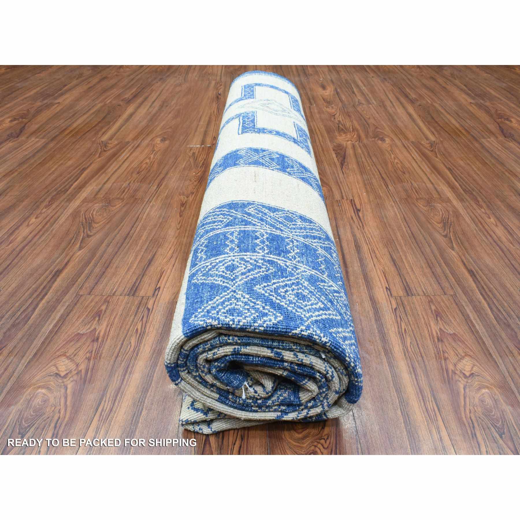Oushak-And-Peshawar-Hand-Knotted-Rug-363600