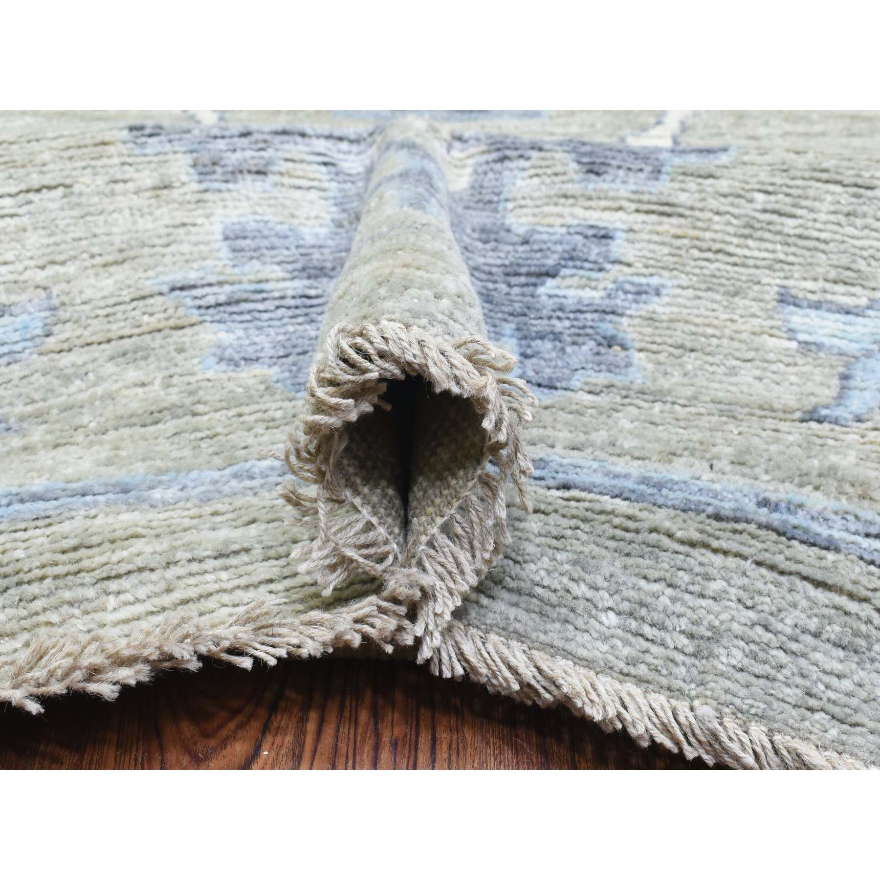 Oushak-And-Peshawar-Hand-Knotted-Rug-363655