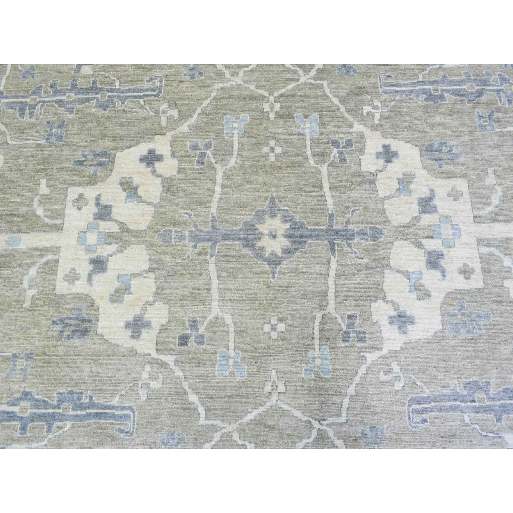 Oushak-And-Peshawar-Hand-Knotted-Rug-363655