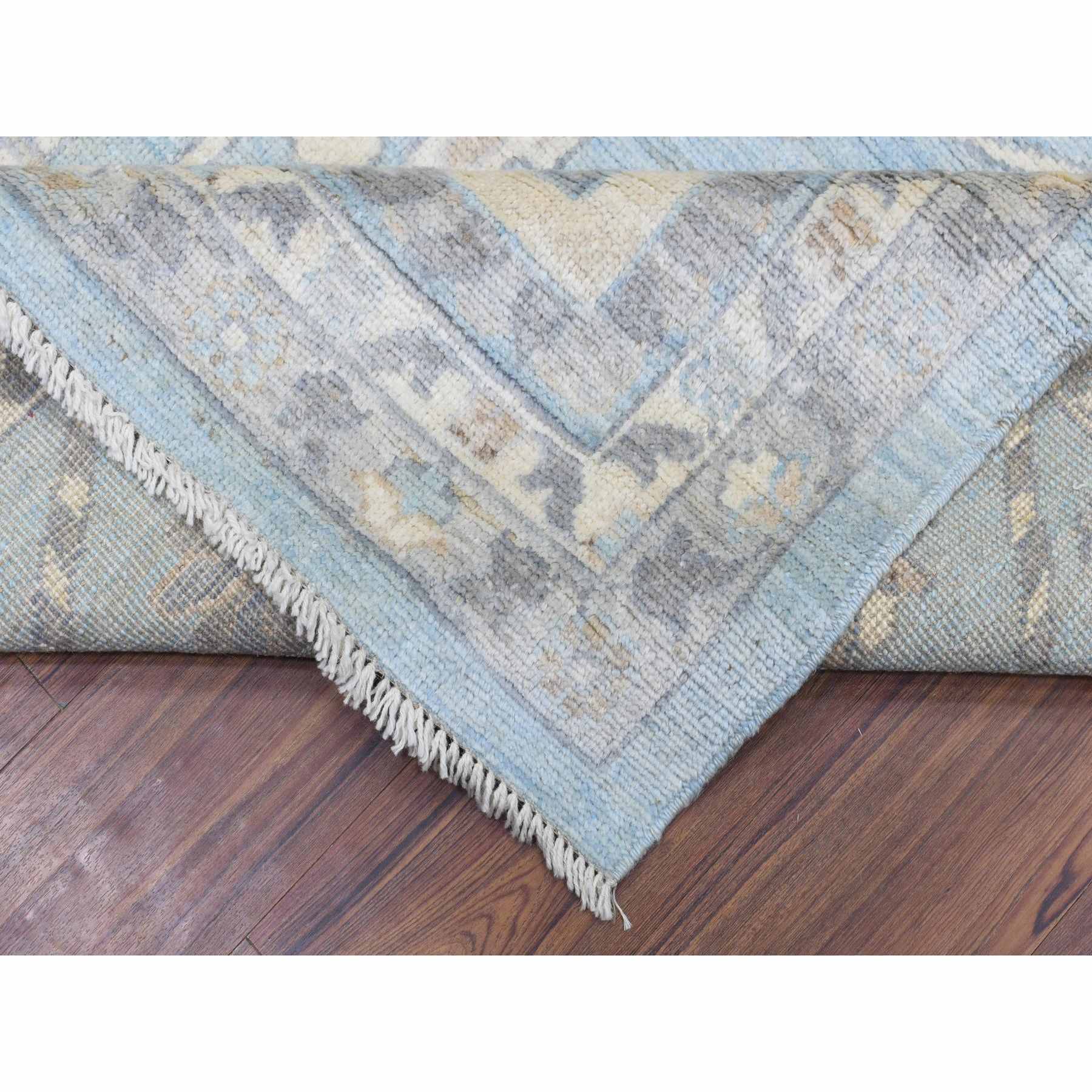 Oushak-And-Peshawar-Hand-Knotted-Rug-364060