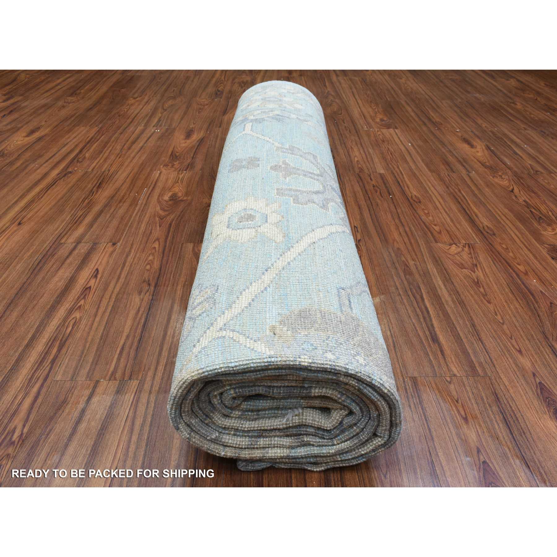 Oushak-And-Peshawar-Hand-Knotted-Rug-364060