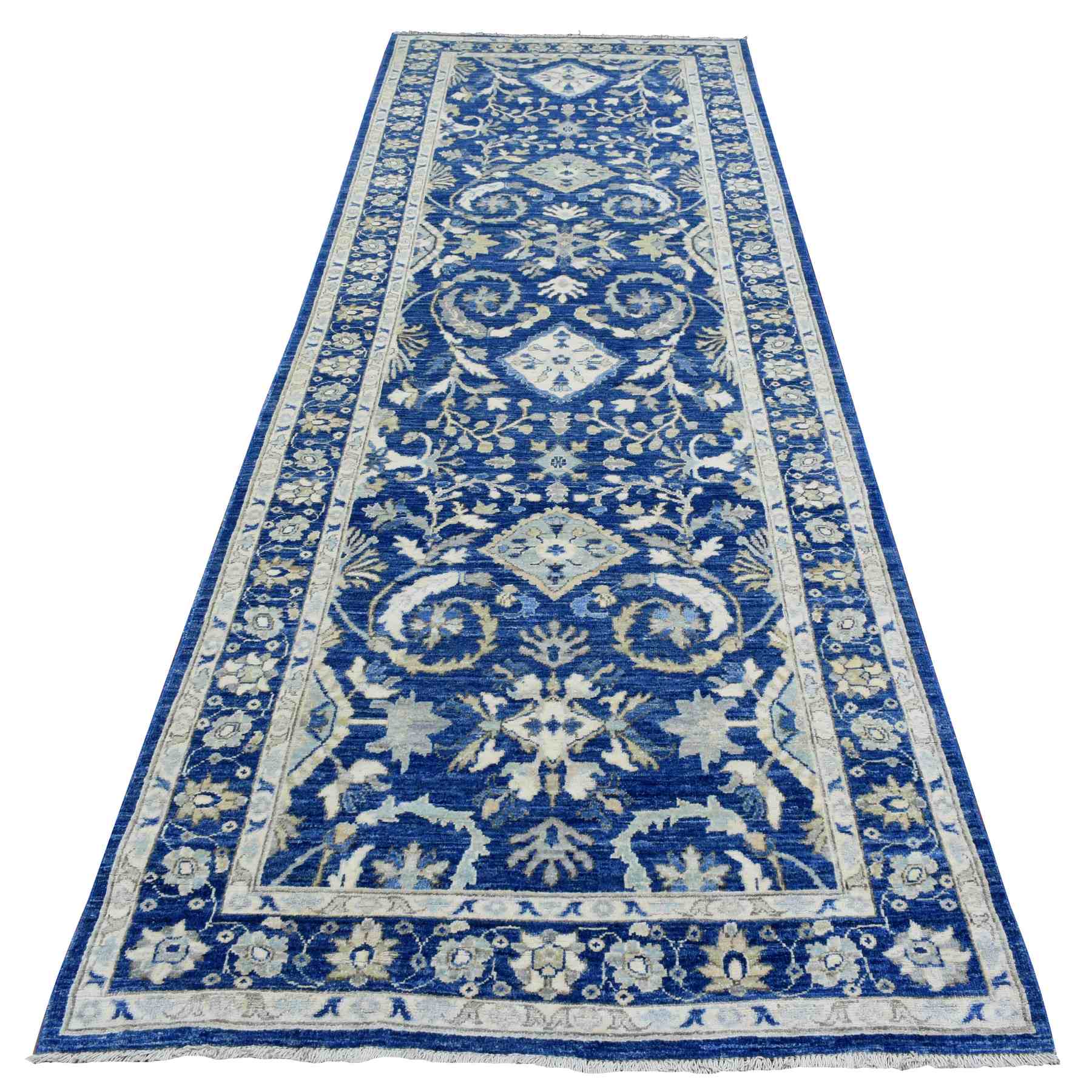 Oushak-And-Peshawar-Hand-Knotted-Rug-364135