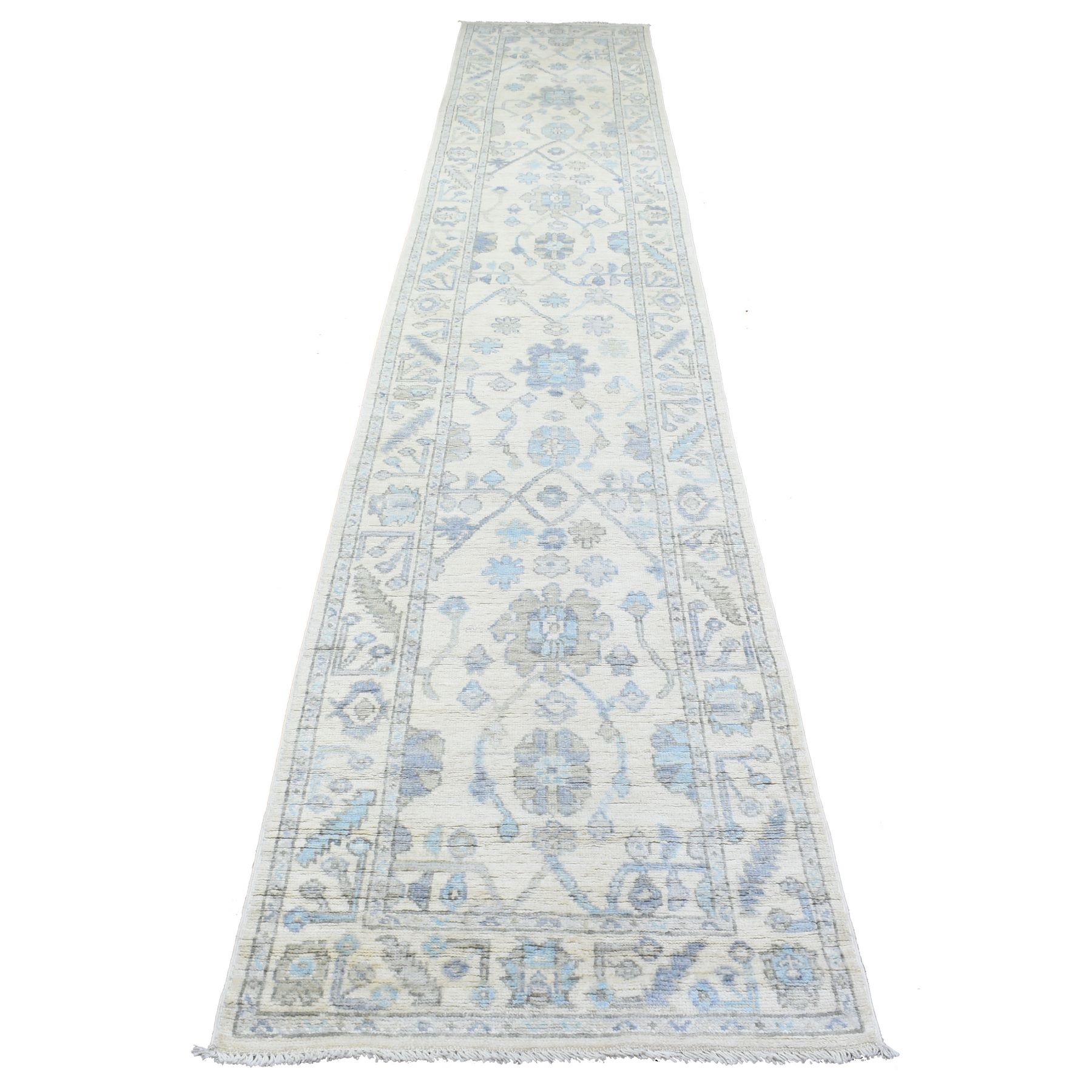 Oushak-And-Peshawar-Hand-Knotted-Rug-364185