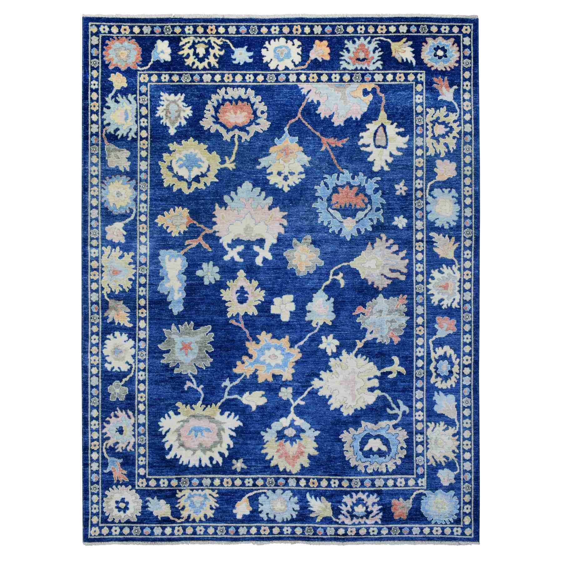 Oushak-And-Peshawar-Hand-Knotted-Rug-364335