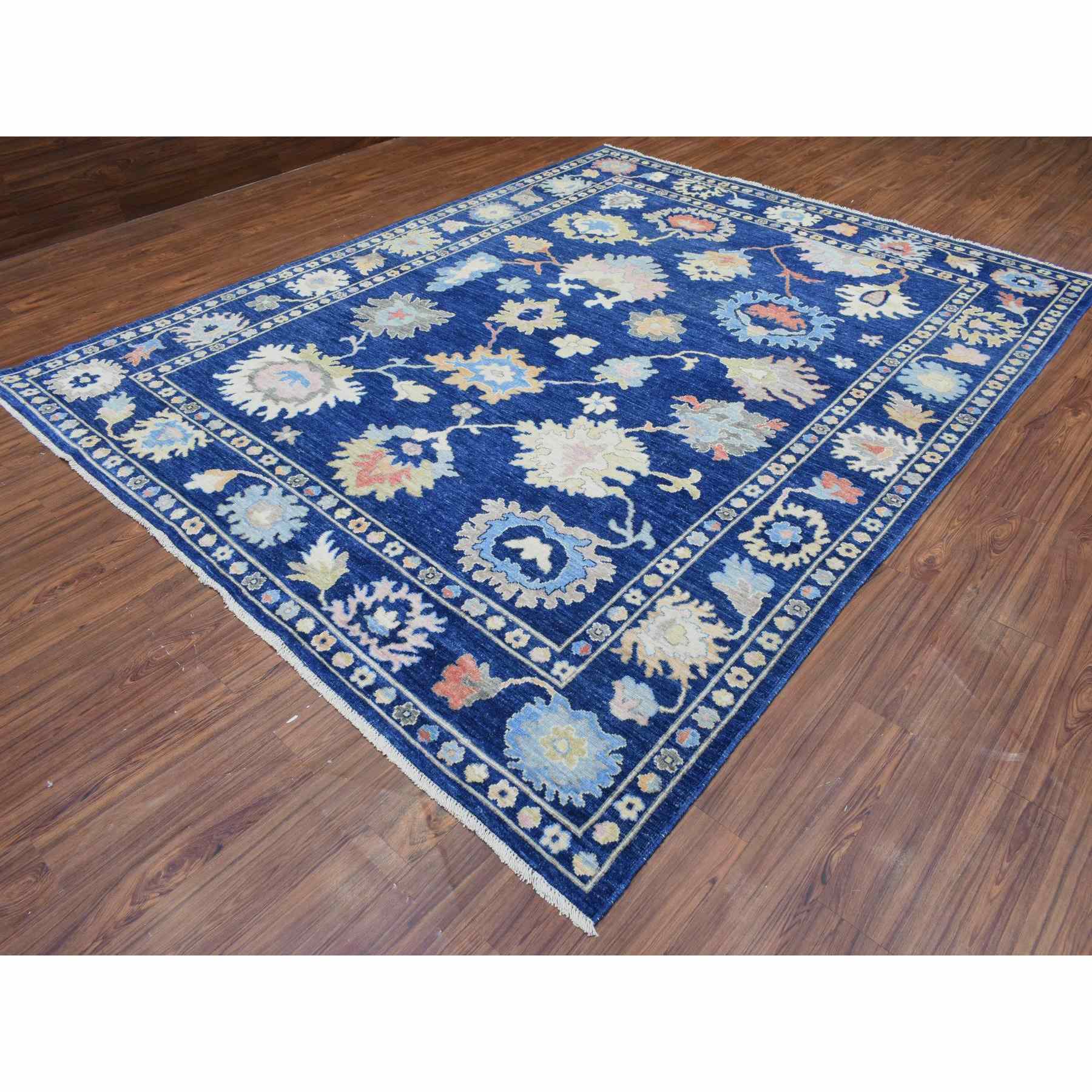 Oushak-And-Peshawar-Hand-Knotted-Rug-364335