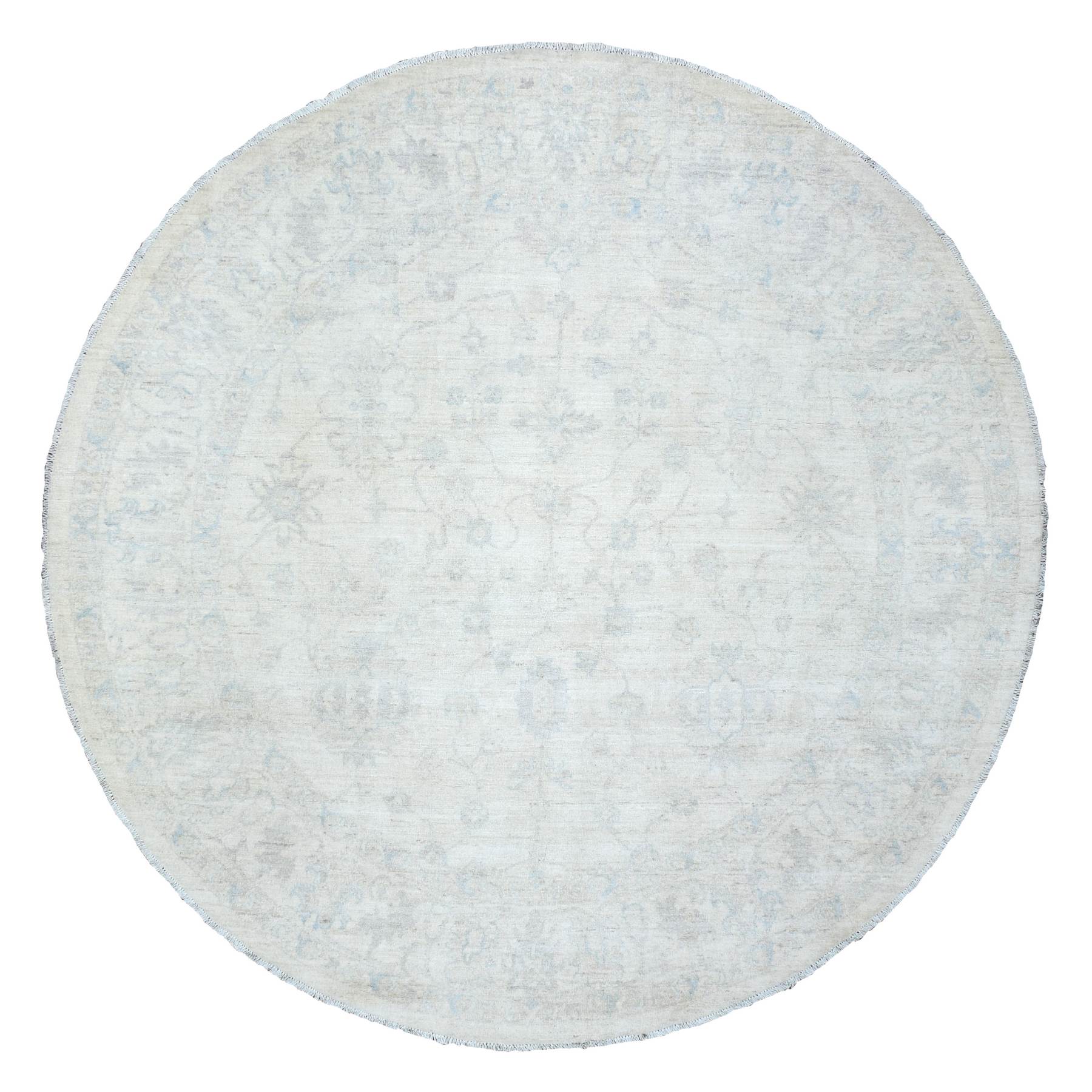 Oushak-And-Peshawar-Hand-Knotted-Rug-364405