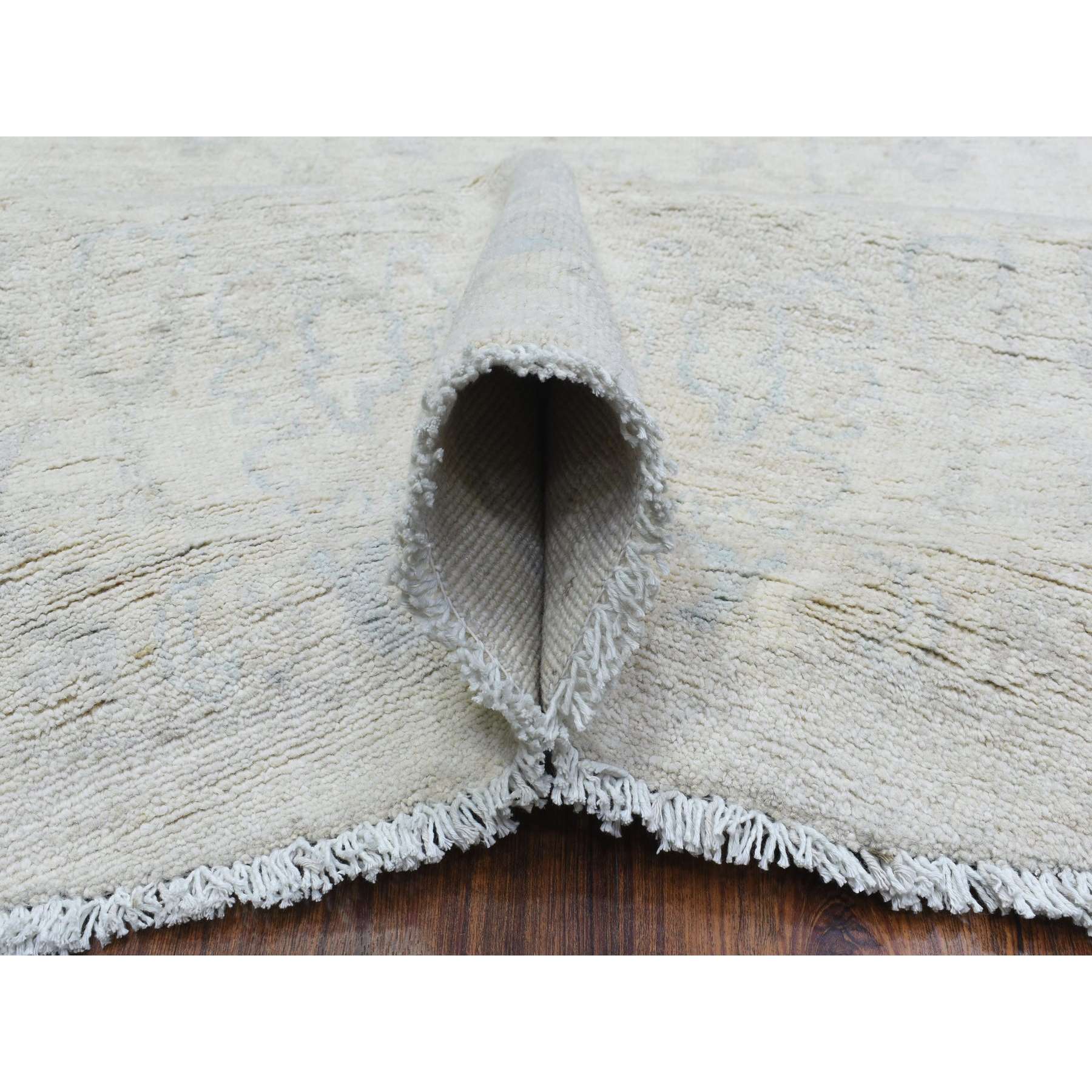 Oushak-And-Peshawar-Hand-Knotted-Rug-364405