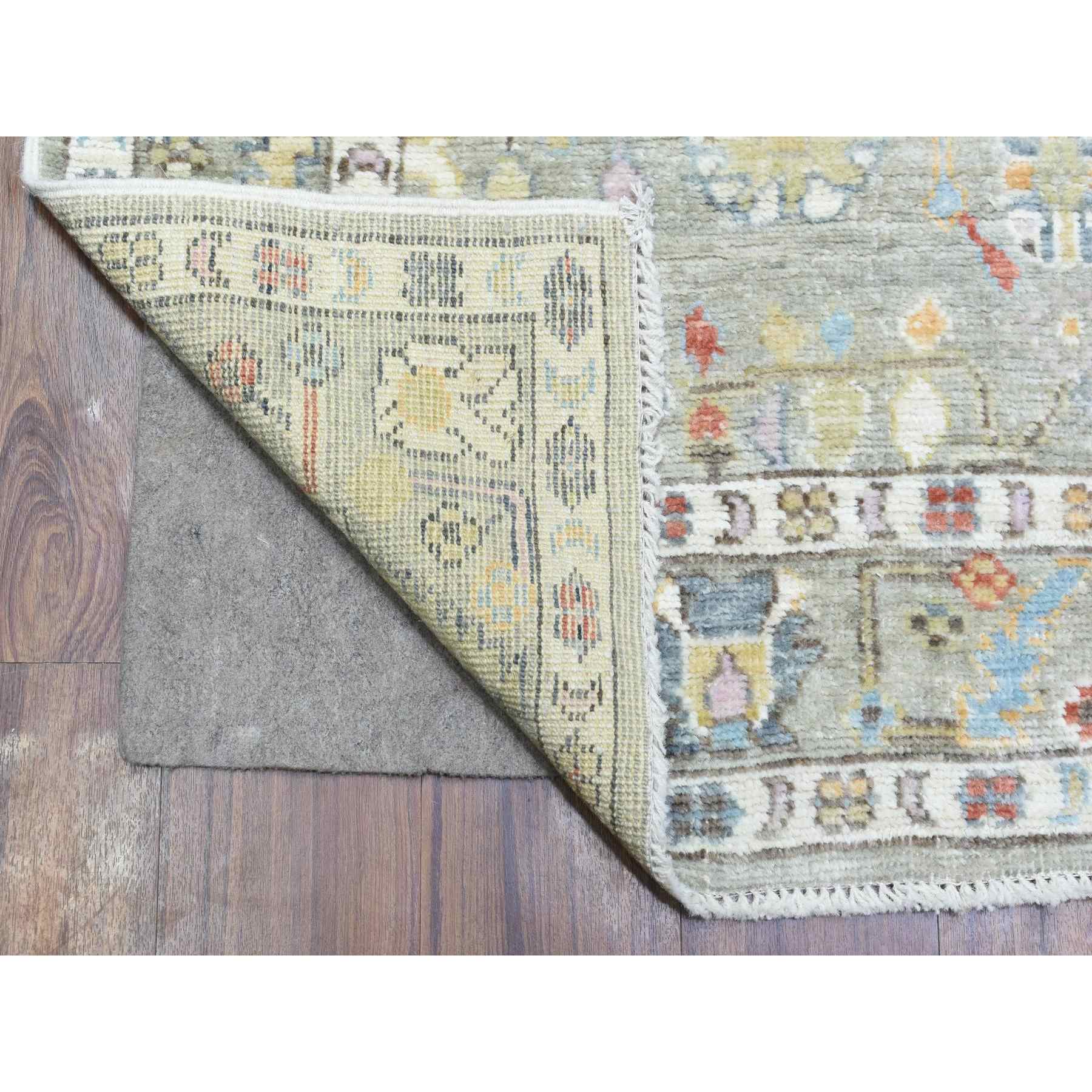 Oushak-And-Peshawar-Hand-Knotted-Rug-364520