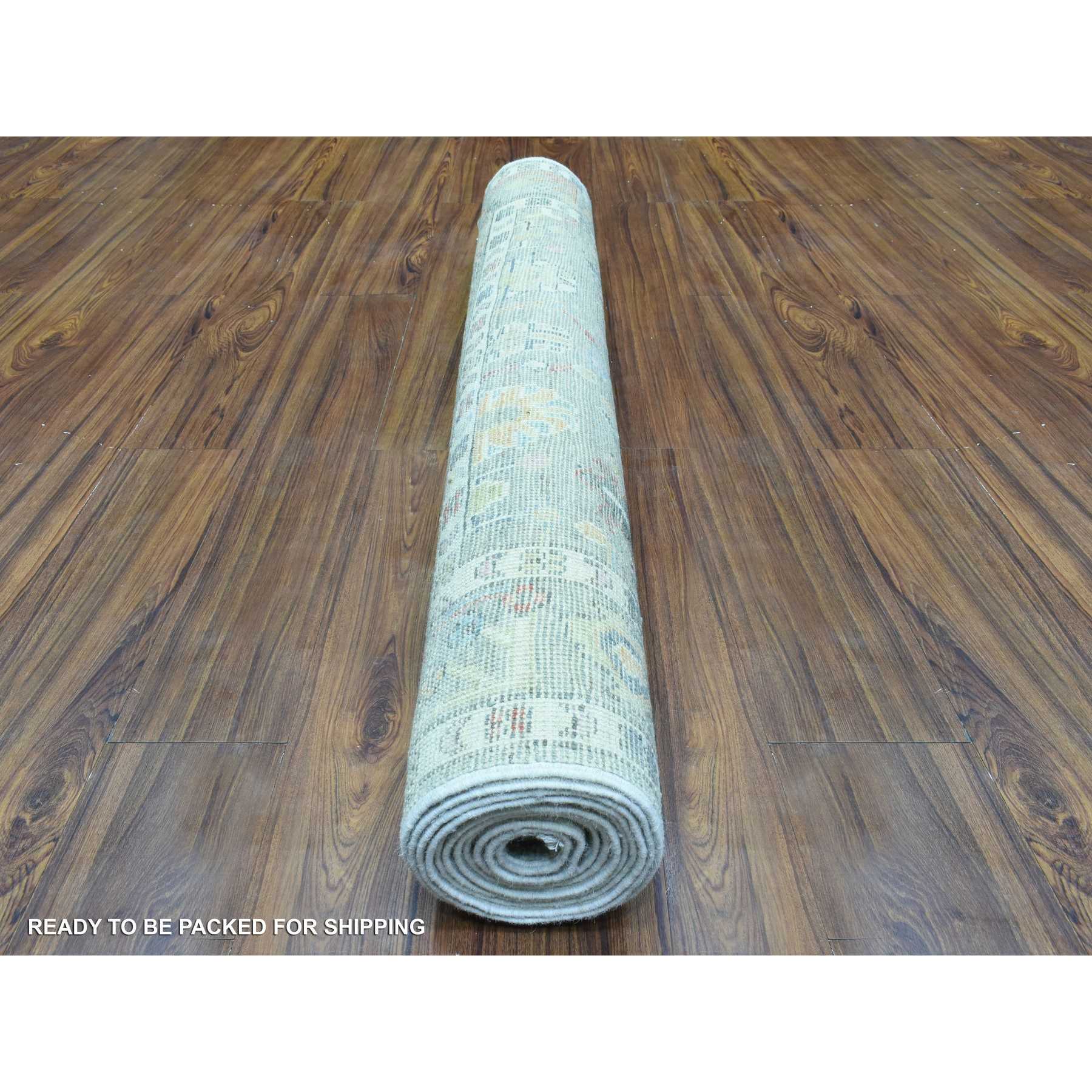 Oushak-And-Peshawar-Hand-Knotted-Rug-364520