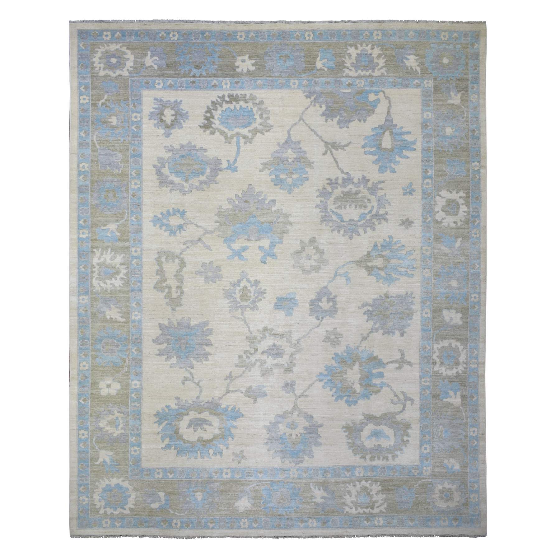 Oushak-And-Peshawar-Hand-Knotted-Rug-364635