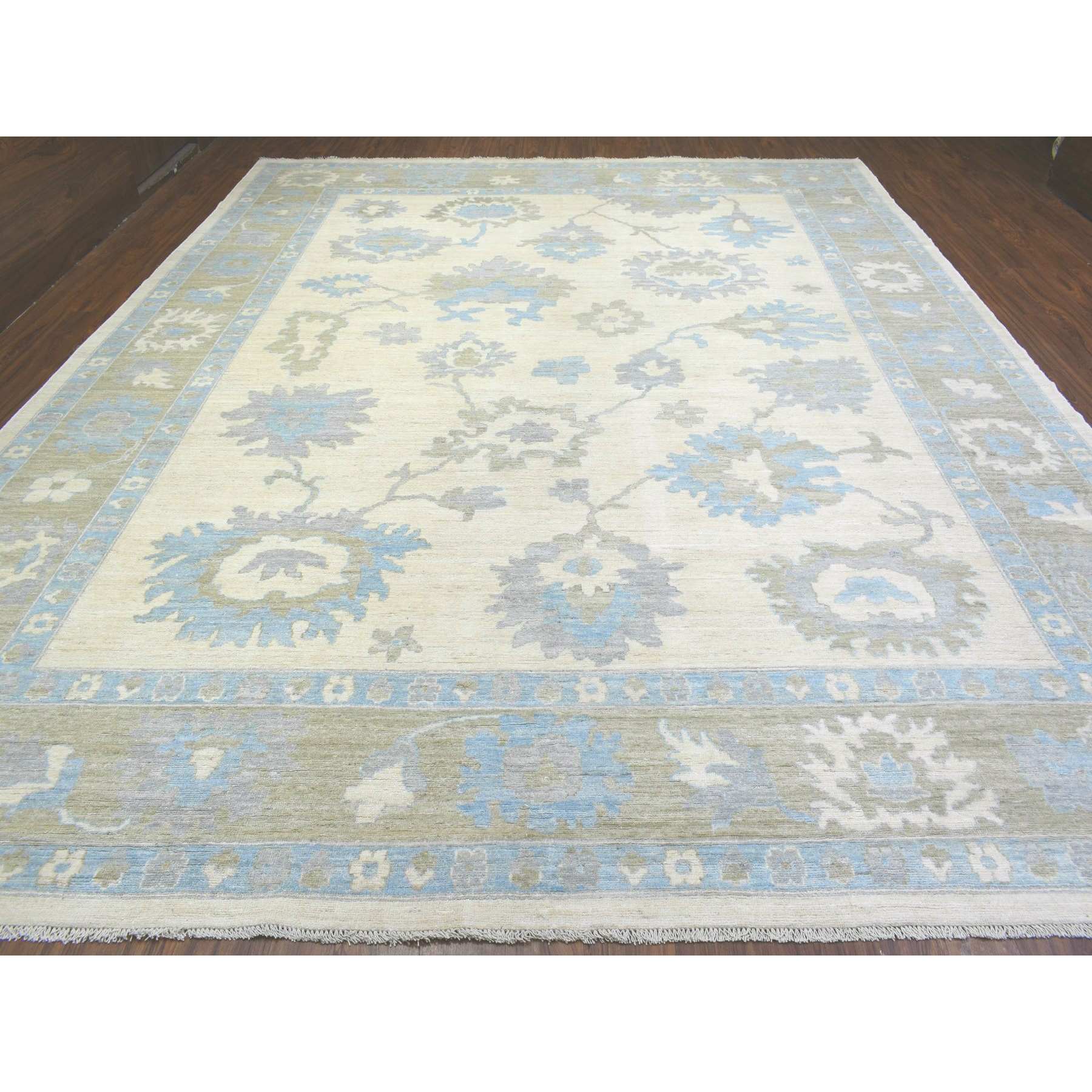 Oushak-And-Peshawar-Hand-Knotted-Rug-364635