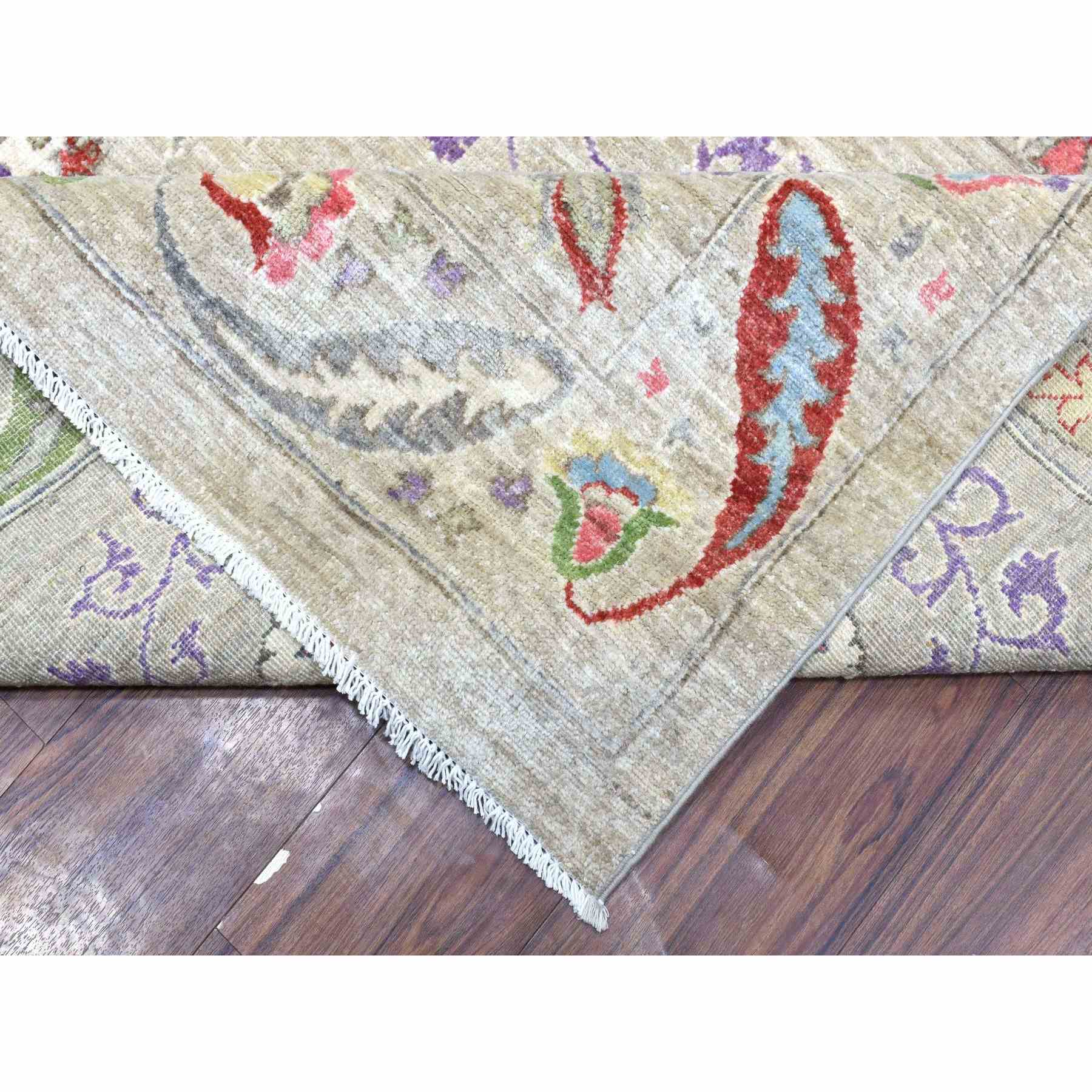 Oushak-And-Peshawar-Hand-Knotted-Rug-364645