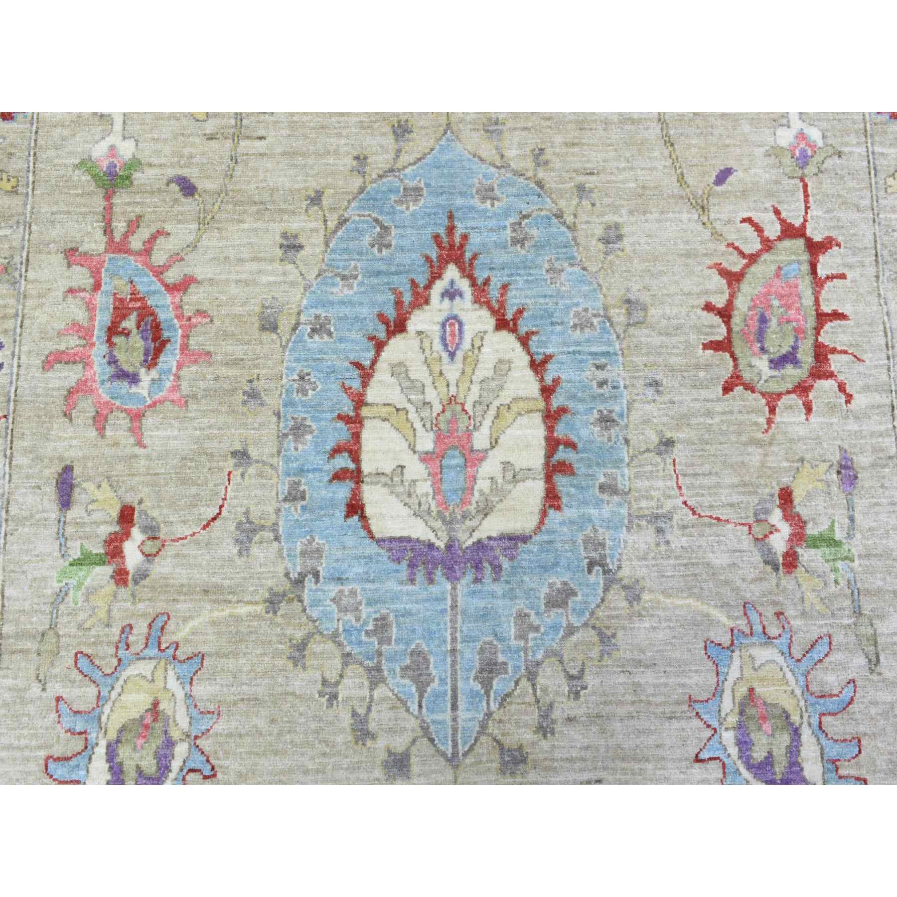 Oushak-And-Peshawar-Hand-Knotted-Rug-364645