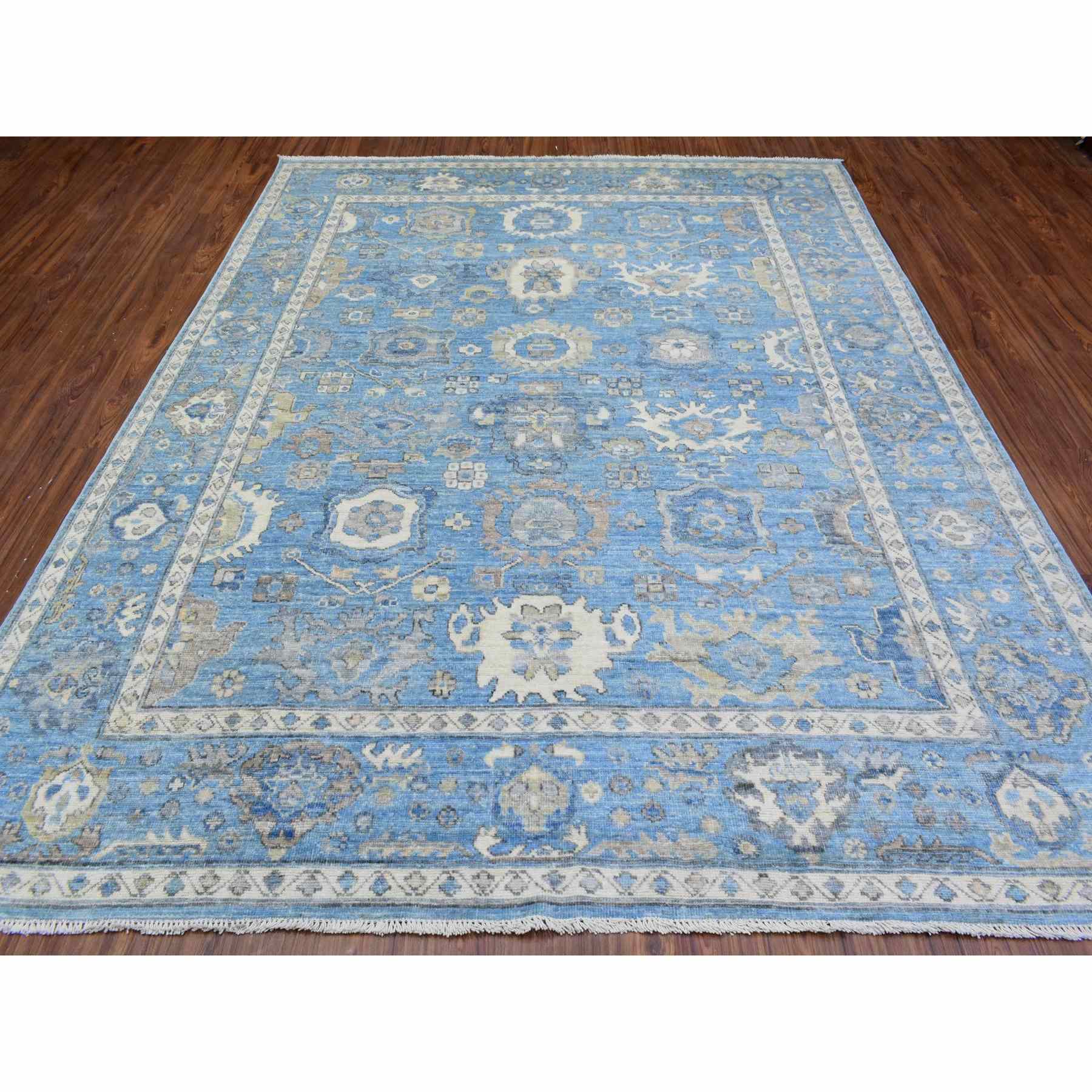 Oushak-And-Peshawar-Hand-Knotted-Rug-364680