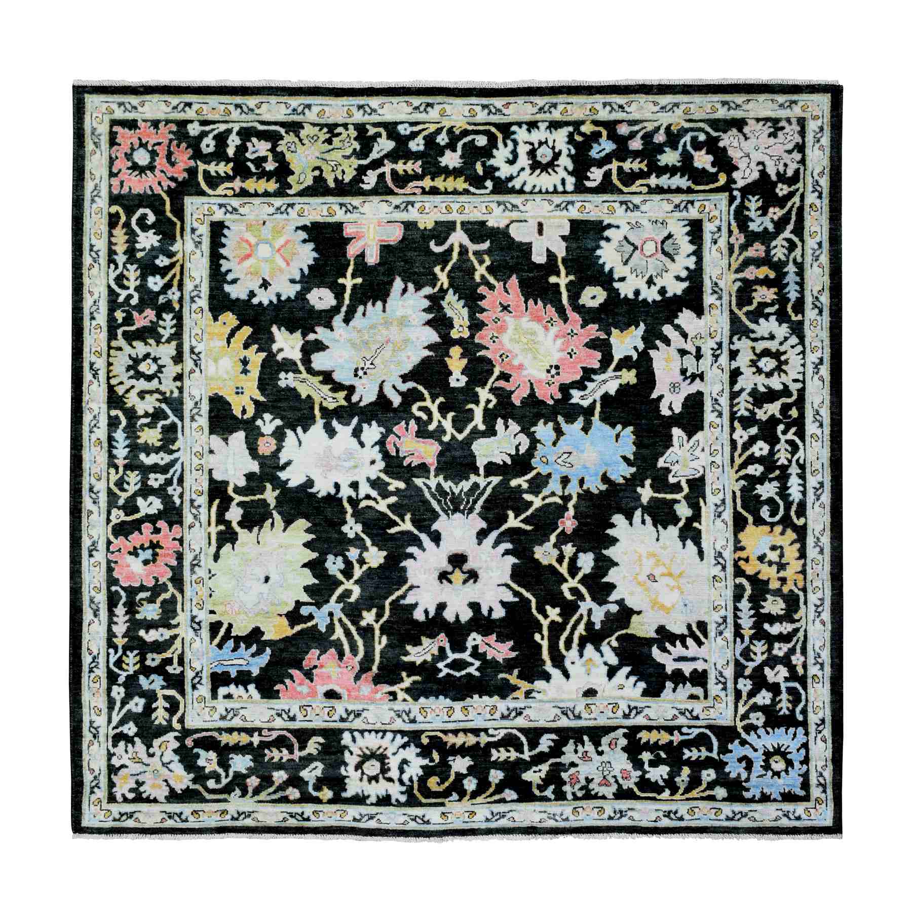 Oushak-And-Peshawar-Hand-Knotted-Rug-364760