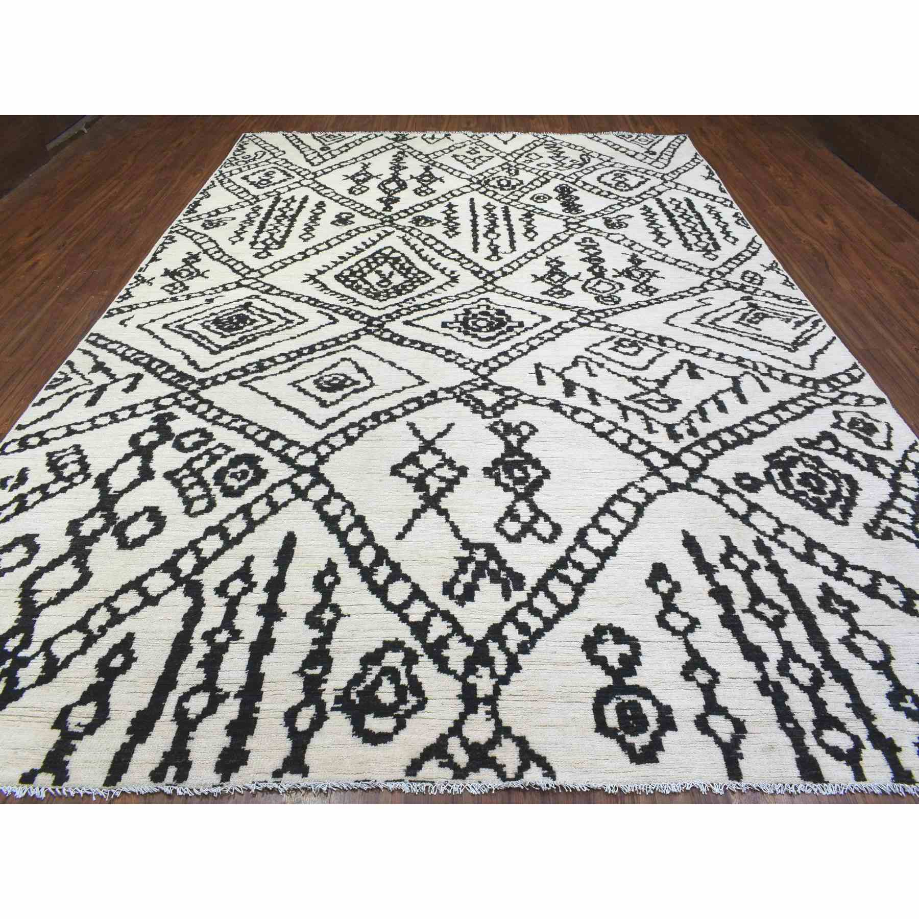 Tribal-Geometric-Hand-Knotted-Rug-363080