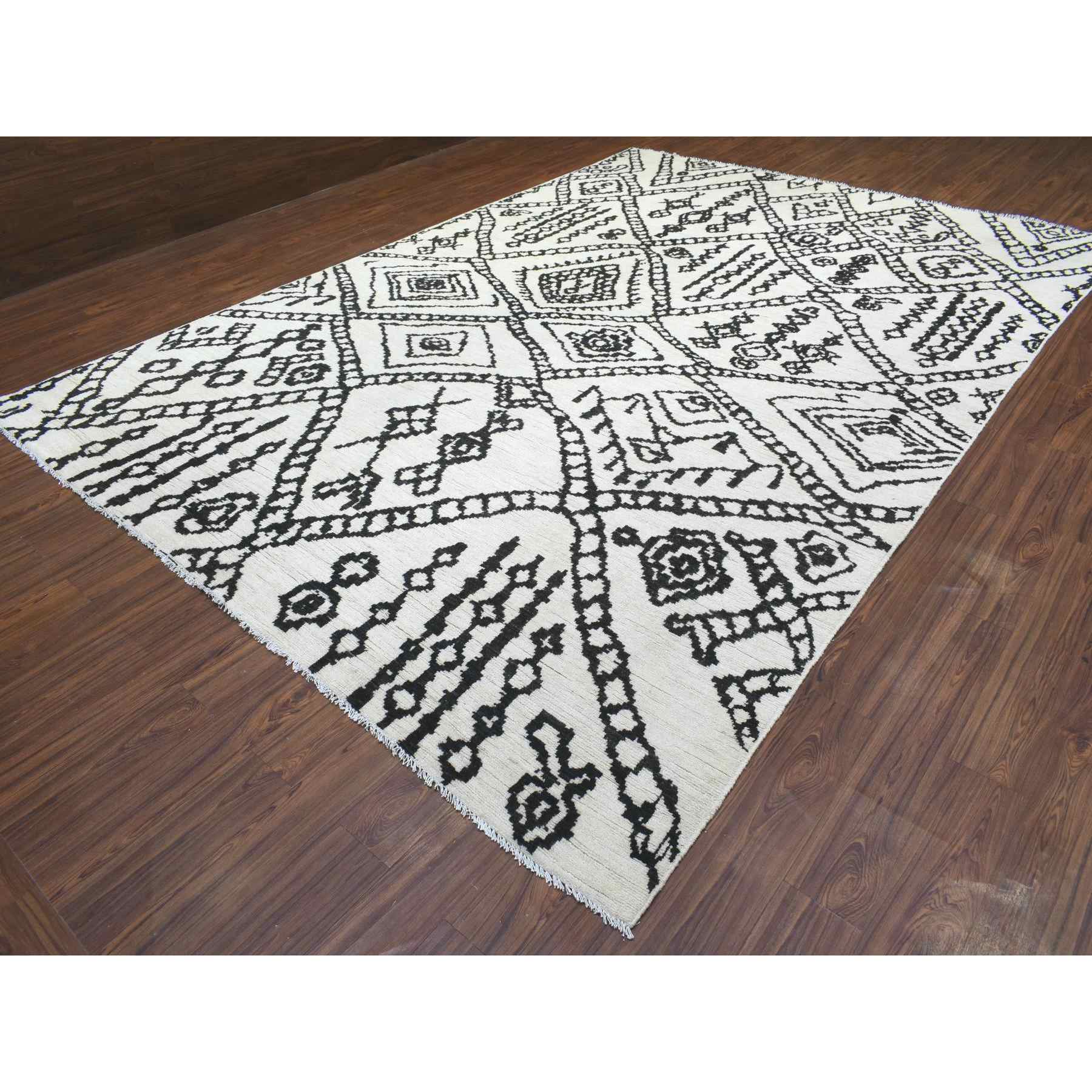 Tribal-Geometric-Hand-Knotted-Rug-363080