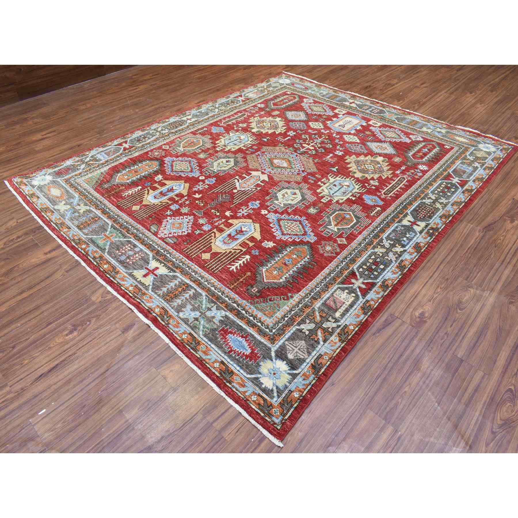 Tribal-Geometric-Hand-Knotted-Rug-363115