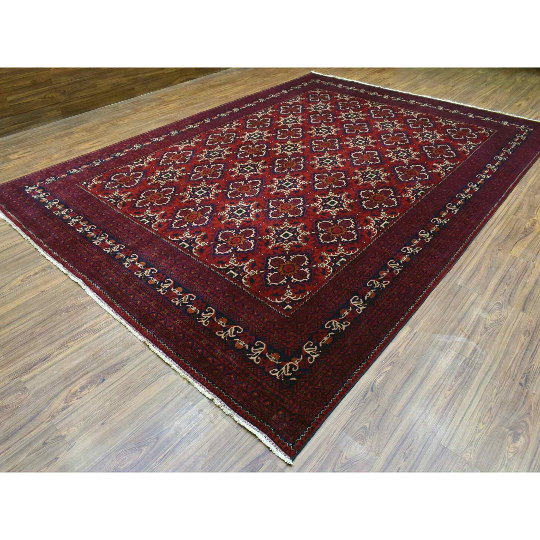 Tribal-Geometric-Hand-Knotted-Rug-363310