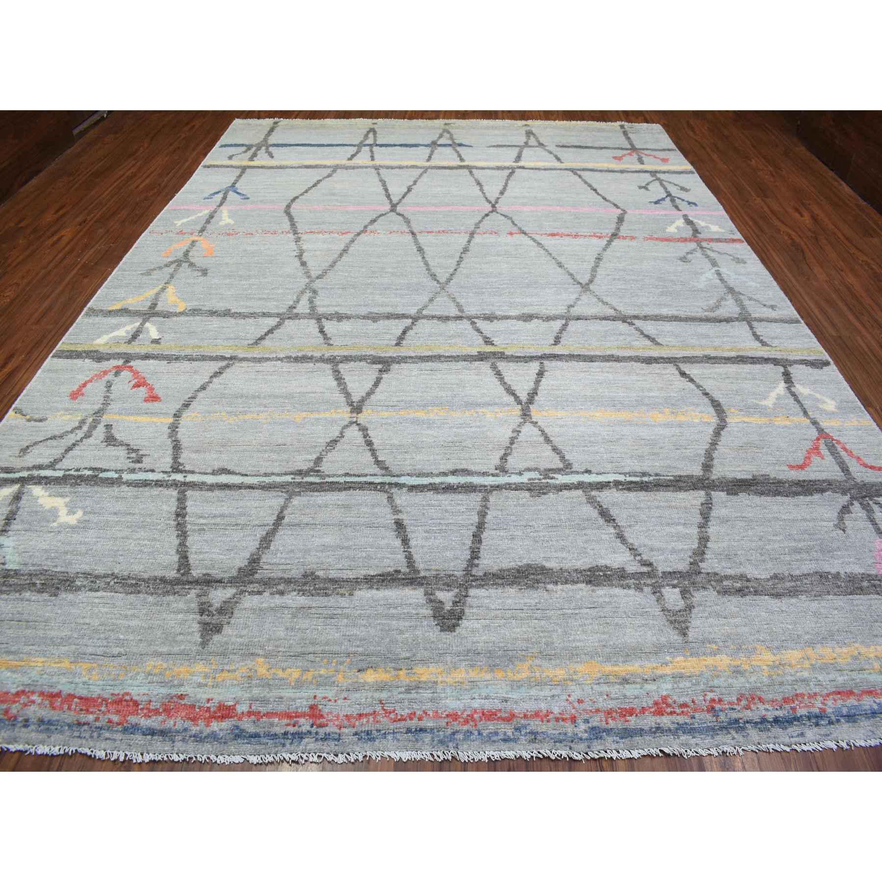 Tribal-Geometric-Hand-Knotted-Rug-363915