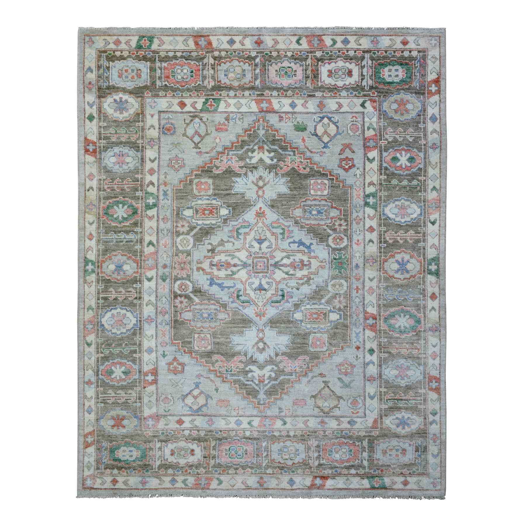 Tribal-Geometric-Hand-Knotted-Rug-364100