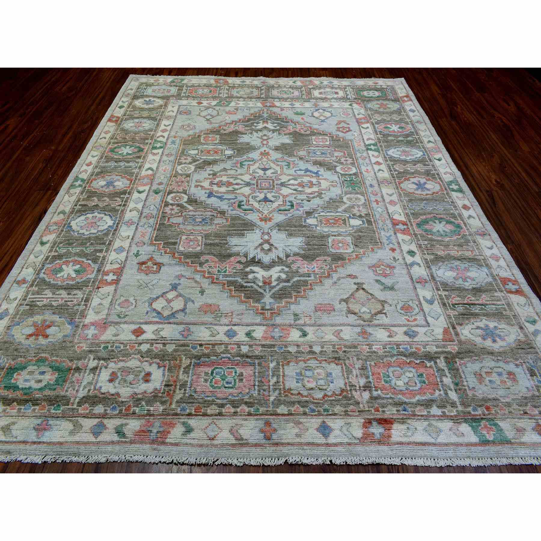 Tribal-Geometric-Hand-Knotted-Rug-364100
