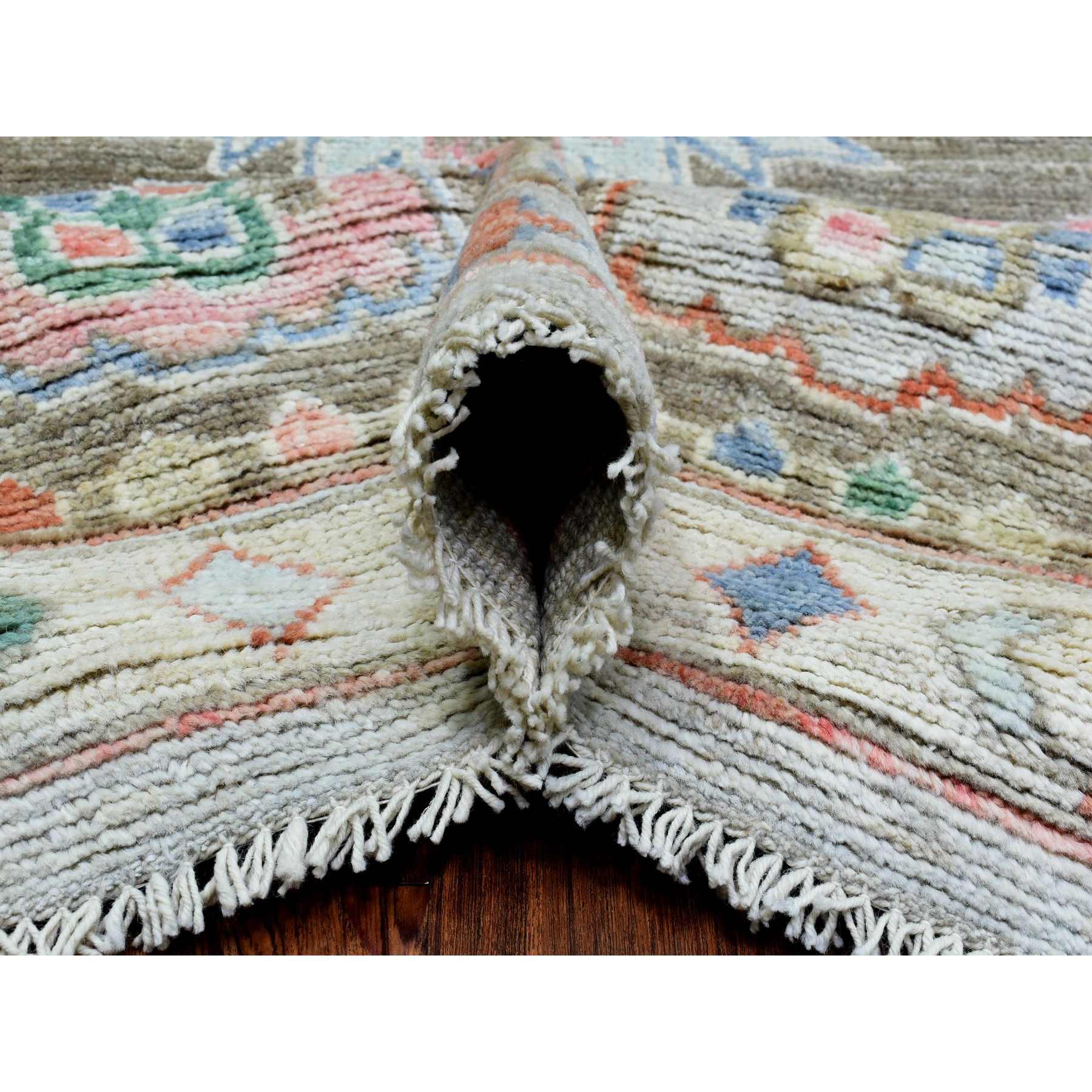 Tribal-Geometric-Hand-Knotted-Rug-364100
