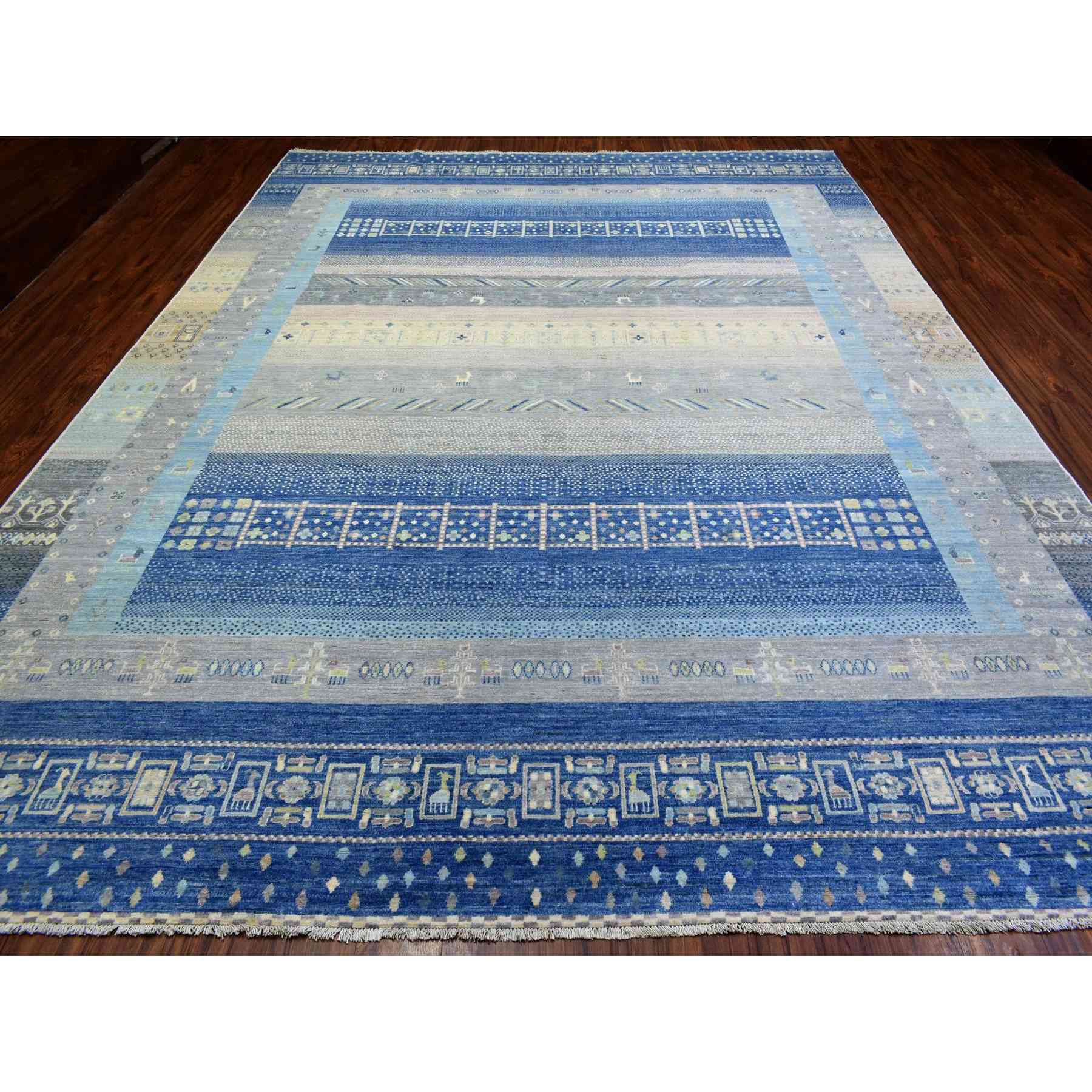 Tribal-Geometric-Hand-Knotted-Rug-364105