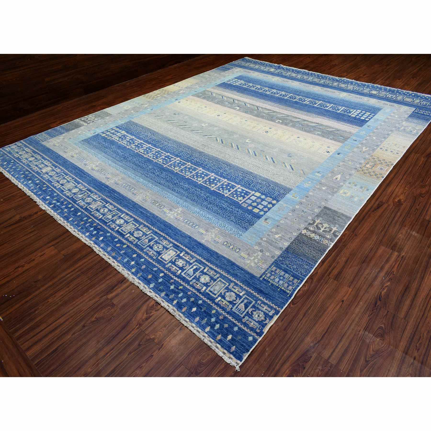 Tribal-Geometric-Hand-Knotted-Rug-364105