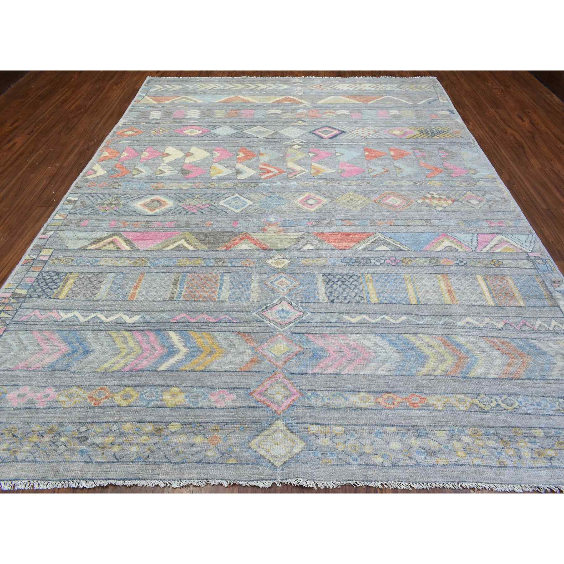 Tribal-Geometric-Hand-Knotted-Rug-364360