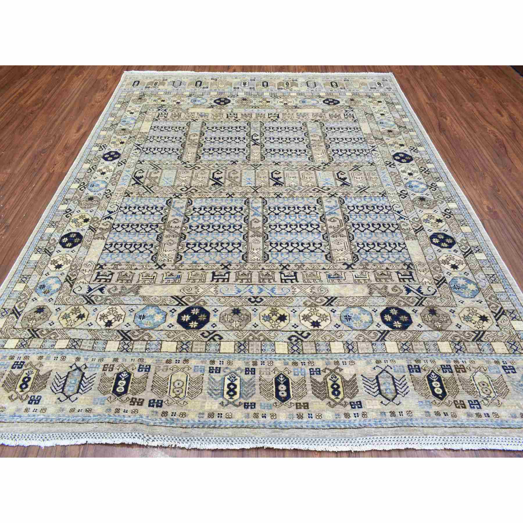 Tribal-Geometric-Hand-Knotted-Rug-364420