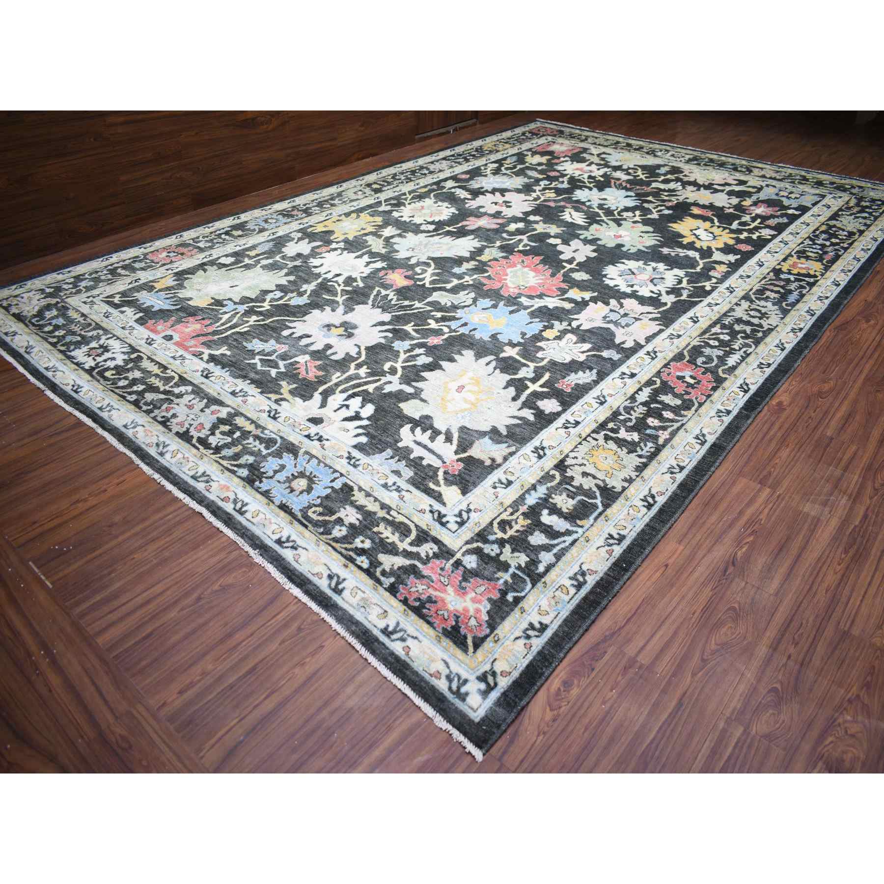 Oushak-And-Peshawar-Hand-Knotted-Rug-365110