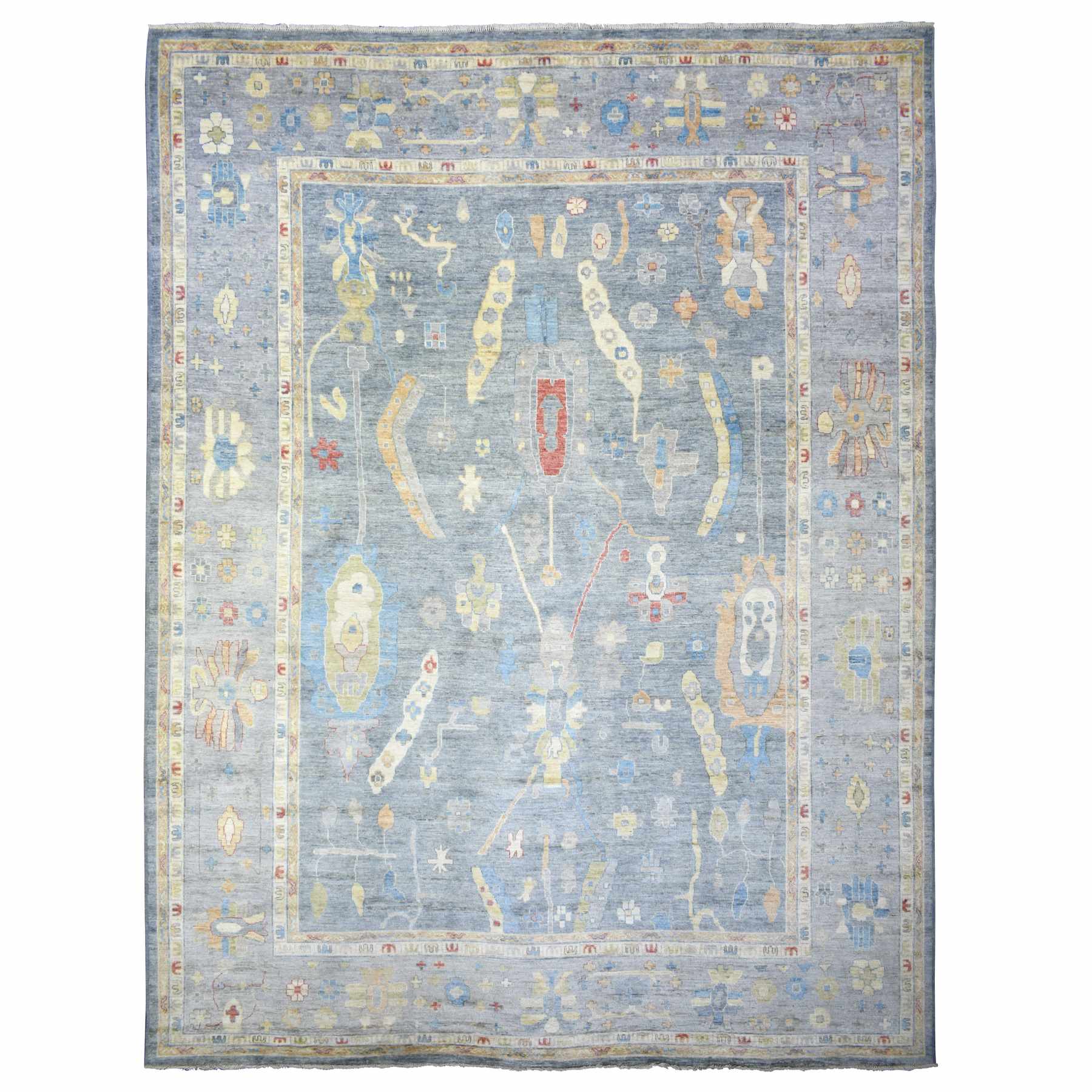Oushak-And-Peshawar-Hand-Knotted-Rug-365120