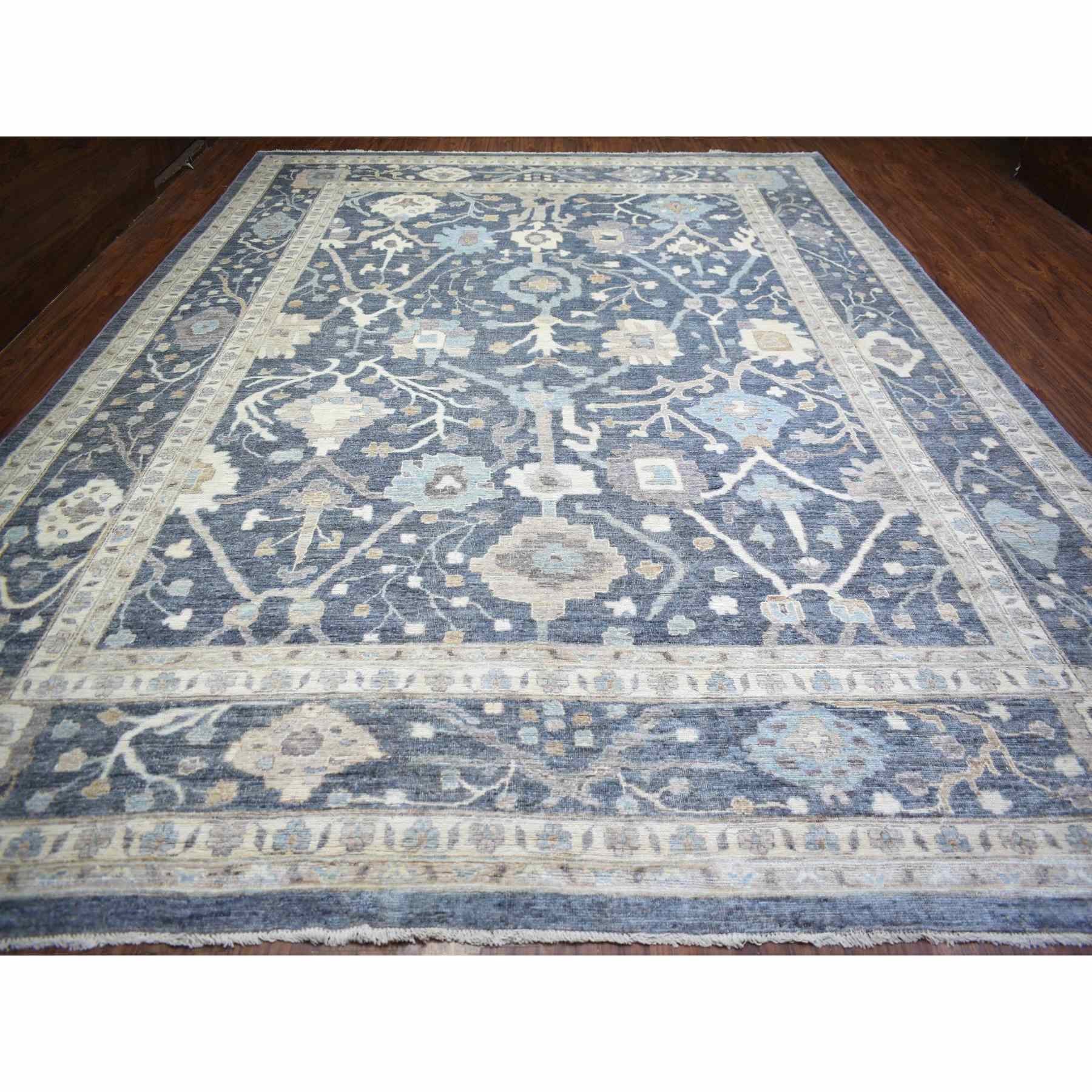 Oushak-And-Peshawar-Hand-Knotted-Rug-365135