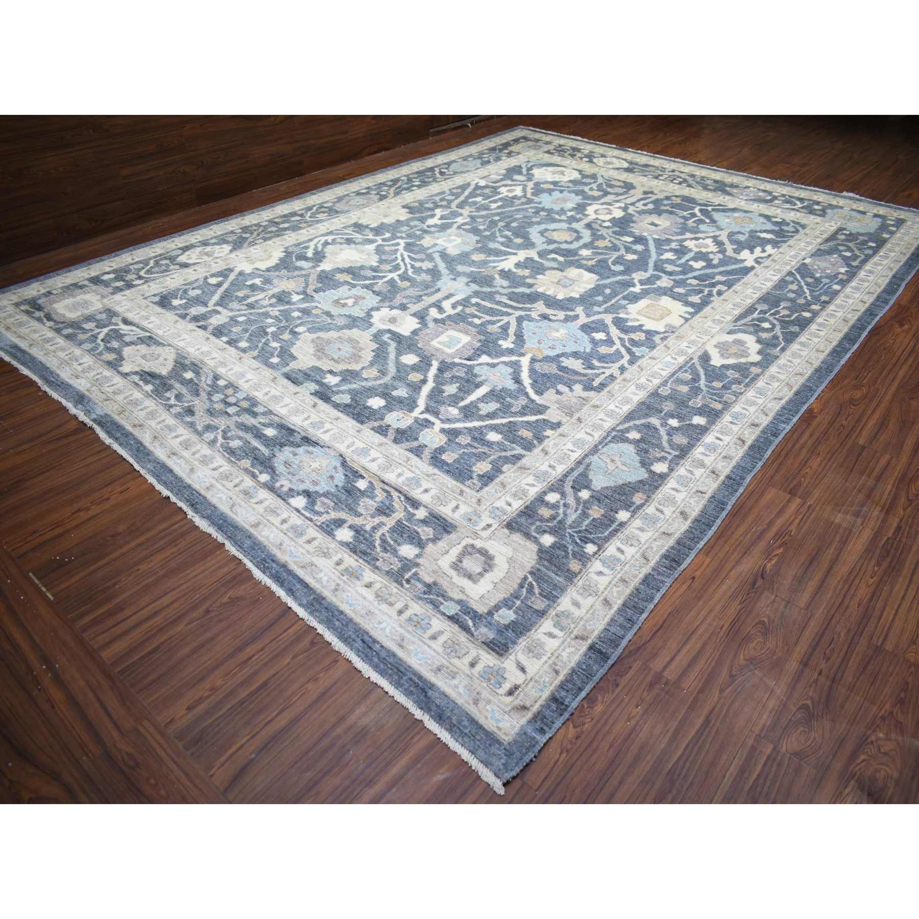 Oushak-And-Peshawar-Hand-Knotted-Rug-365135