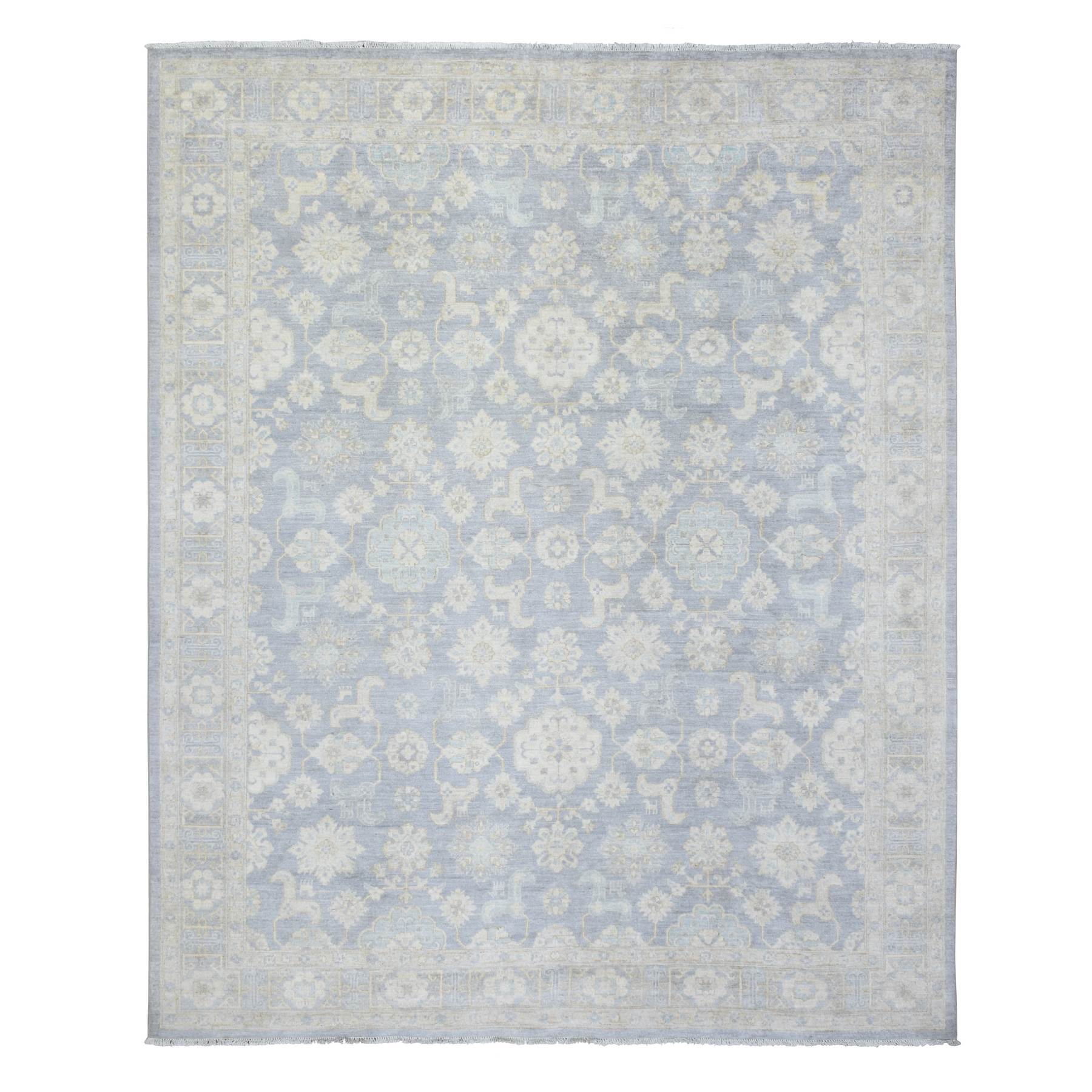 Oushak-And-Peshawar-Hand-Knotted-Rug-365175