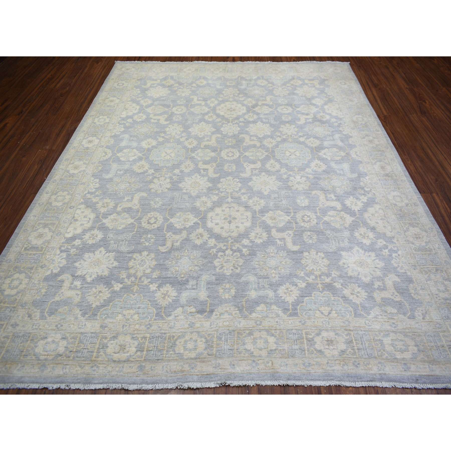 Oushak-And-Peshawar-Hand-Knotted-Rug-365175