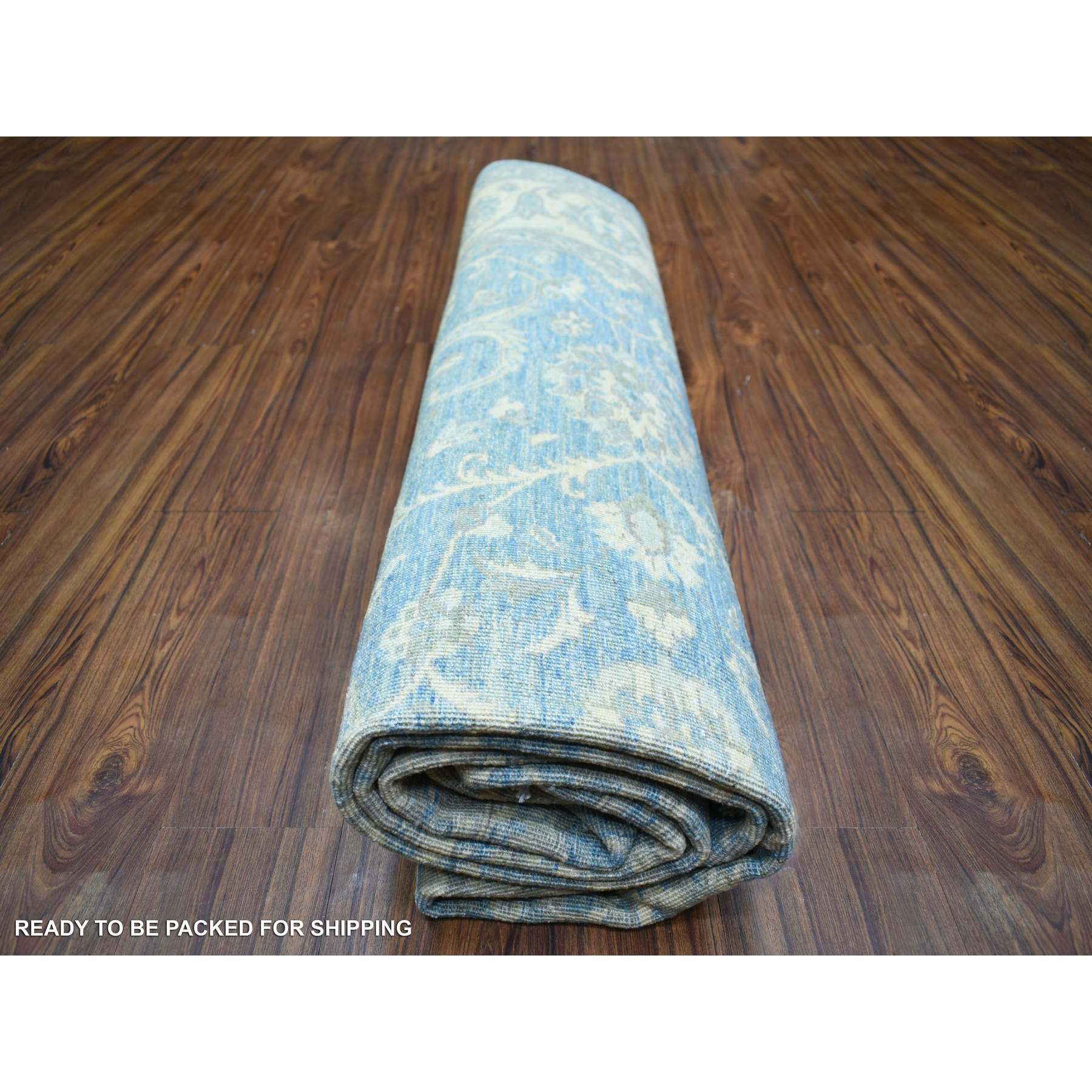 Oushak-And-Peshawar-Hand-Knotted-Rug-365255