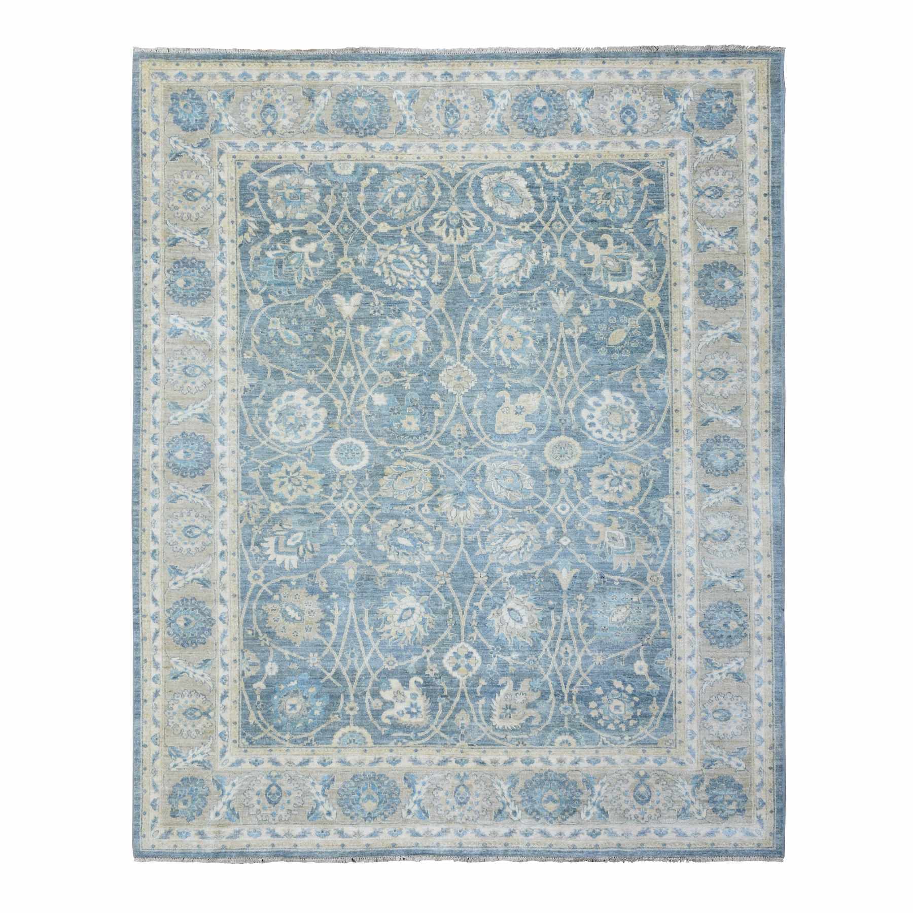 Oushak-And-Peshawar-Hand-Knotted-Rug-365260