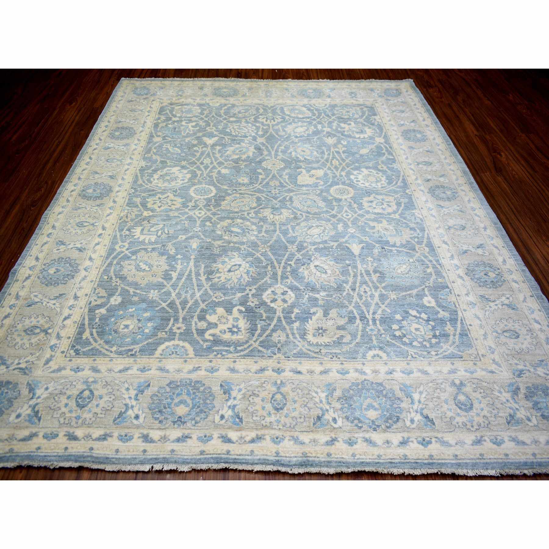 Oushak-And-Peshawar-Hand-Knotted-Rug-365260