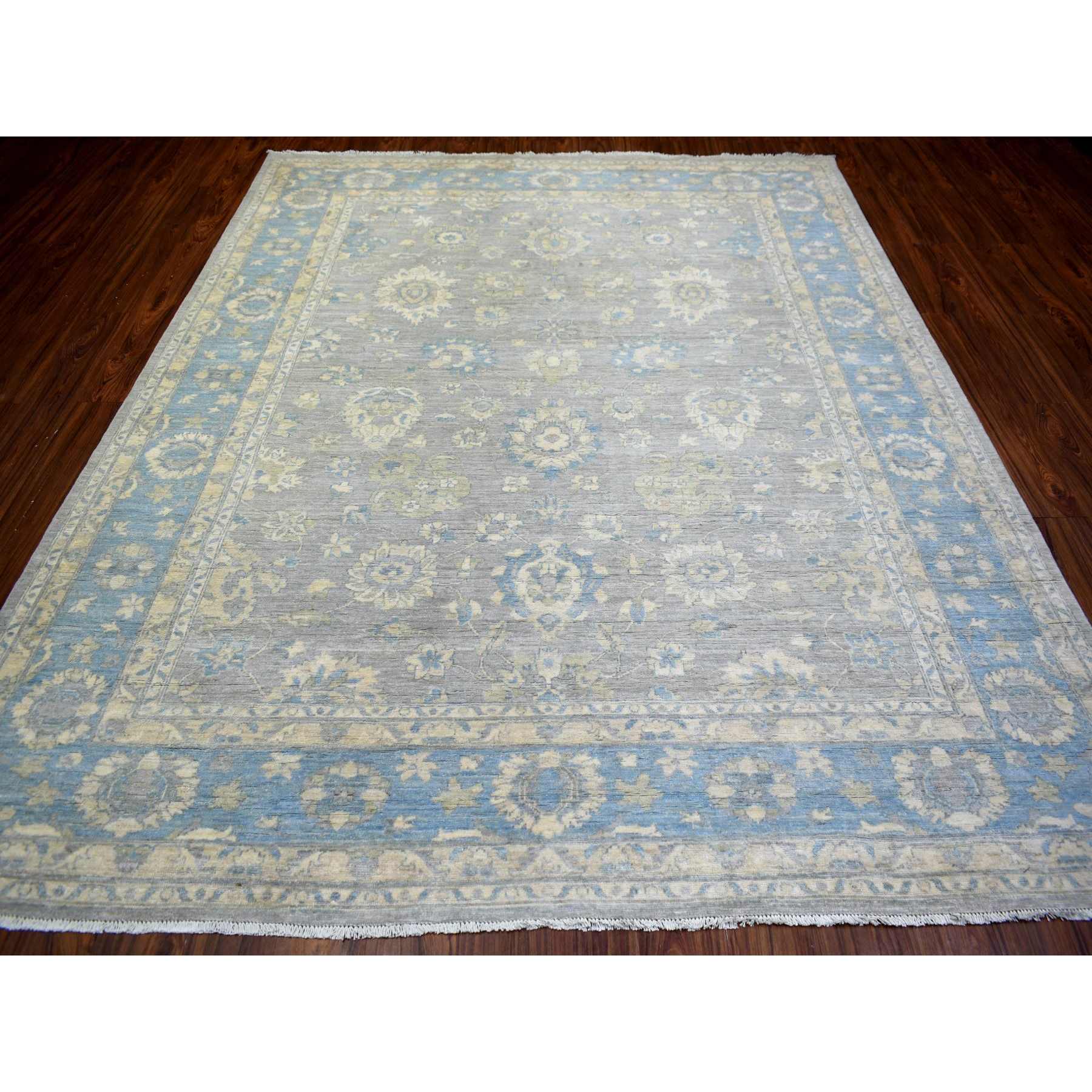 Oushak-And-Peshawar-Hand-Knotted-Rug-365265