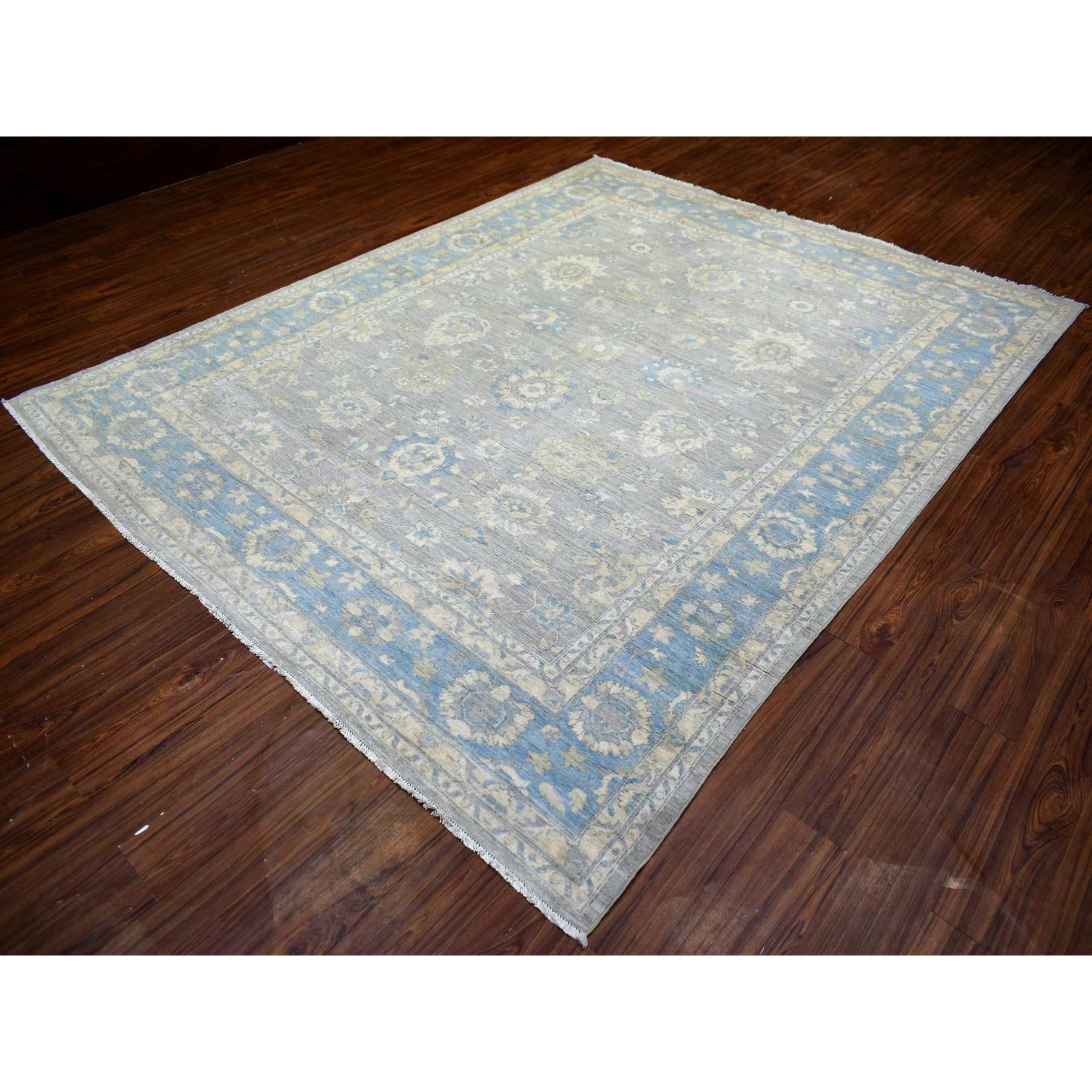 Oushak-And-Peshawar-Hand-Knotted-Rug-365265