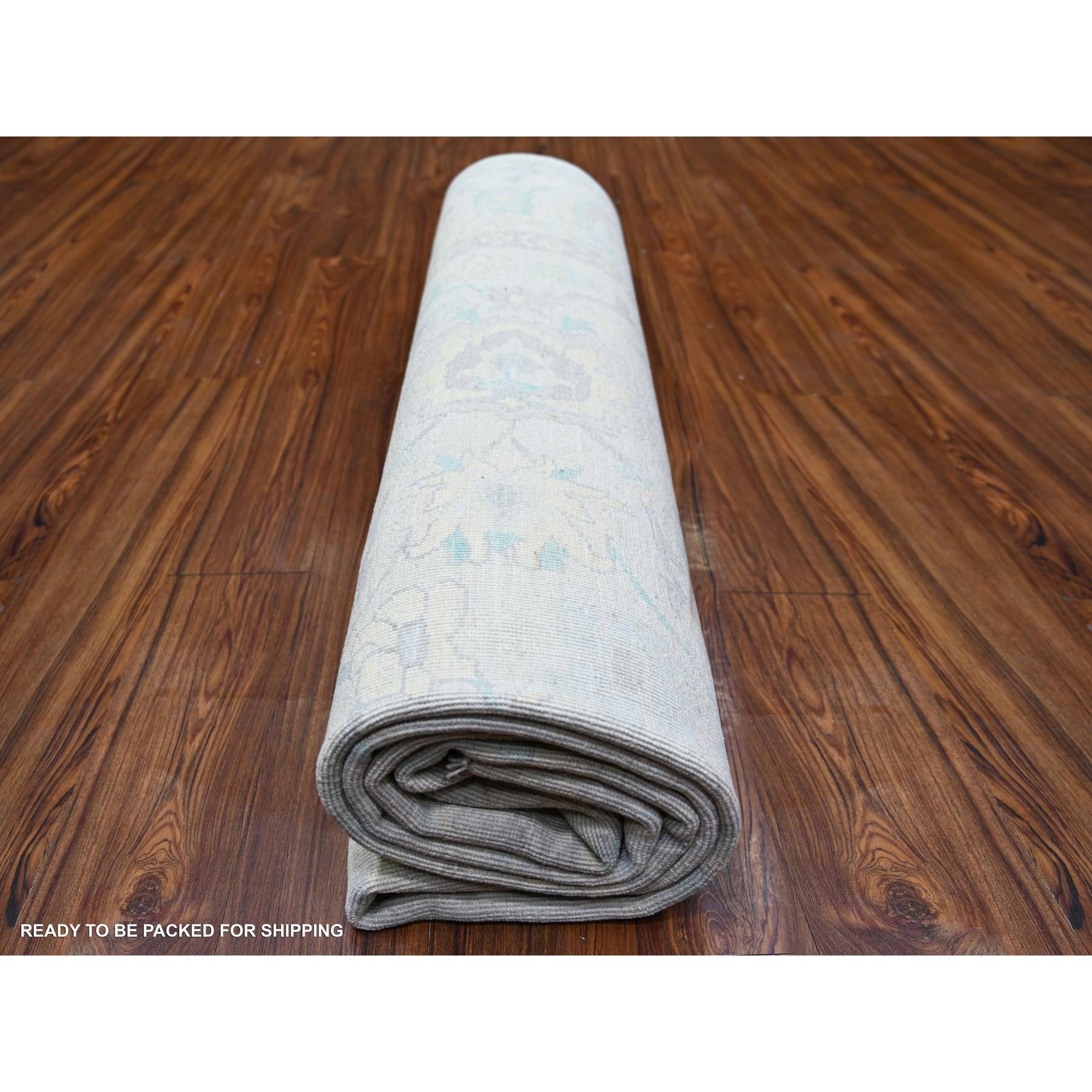 Oushak-And-Peshawar-Hand-Knotted-Rug-365550