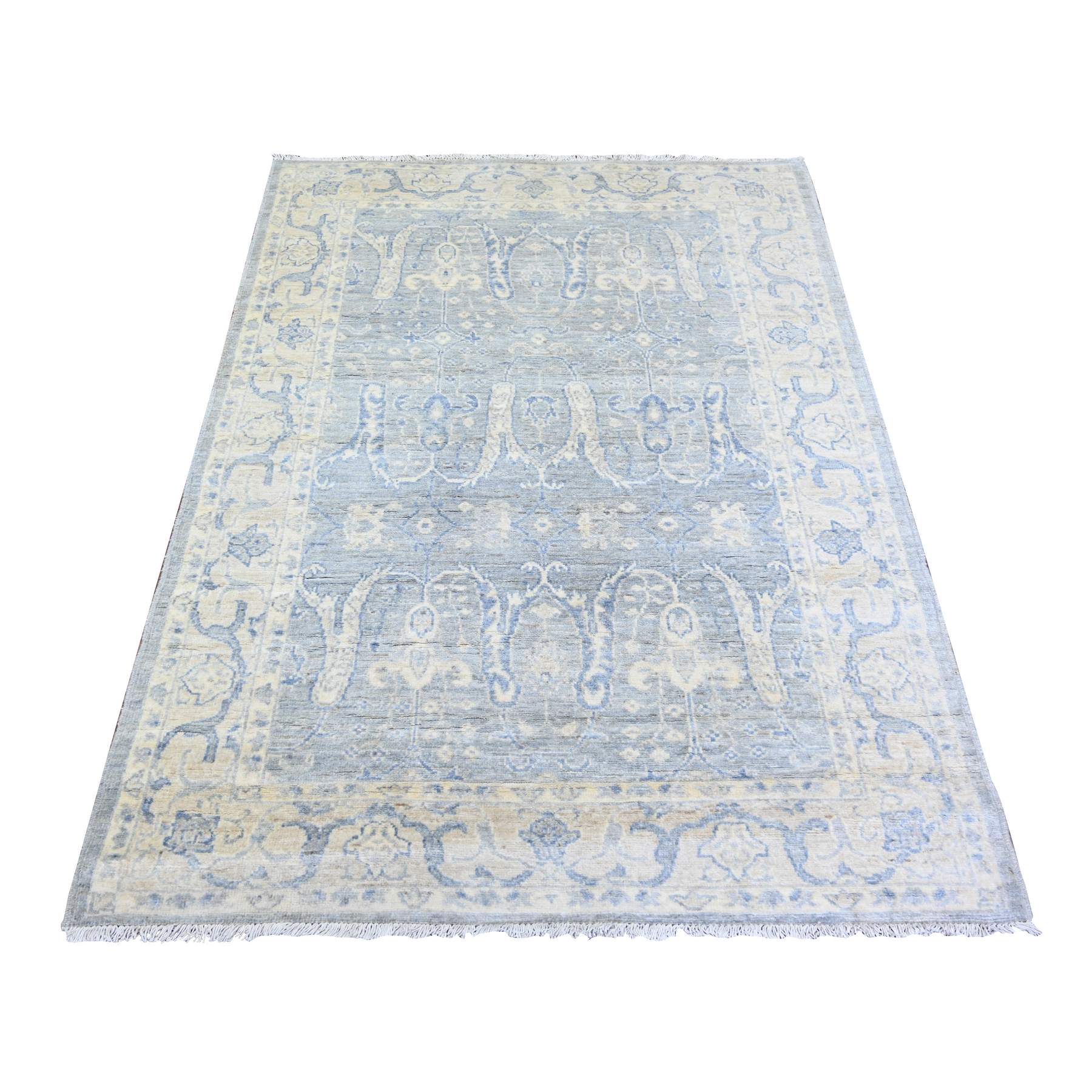 Oushak-And-Peshawar-Hand-Knotted-Rug-365575