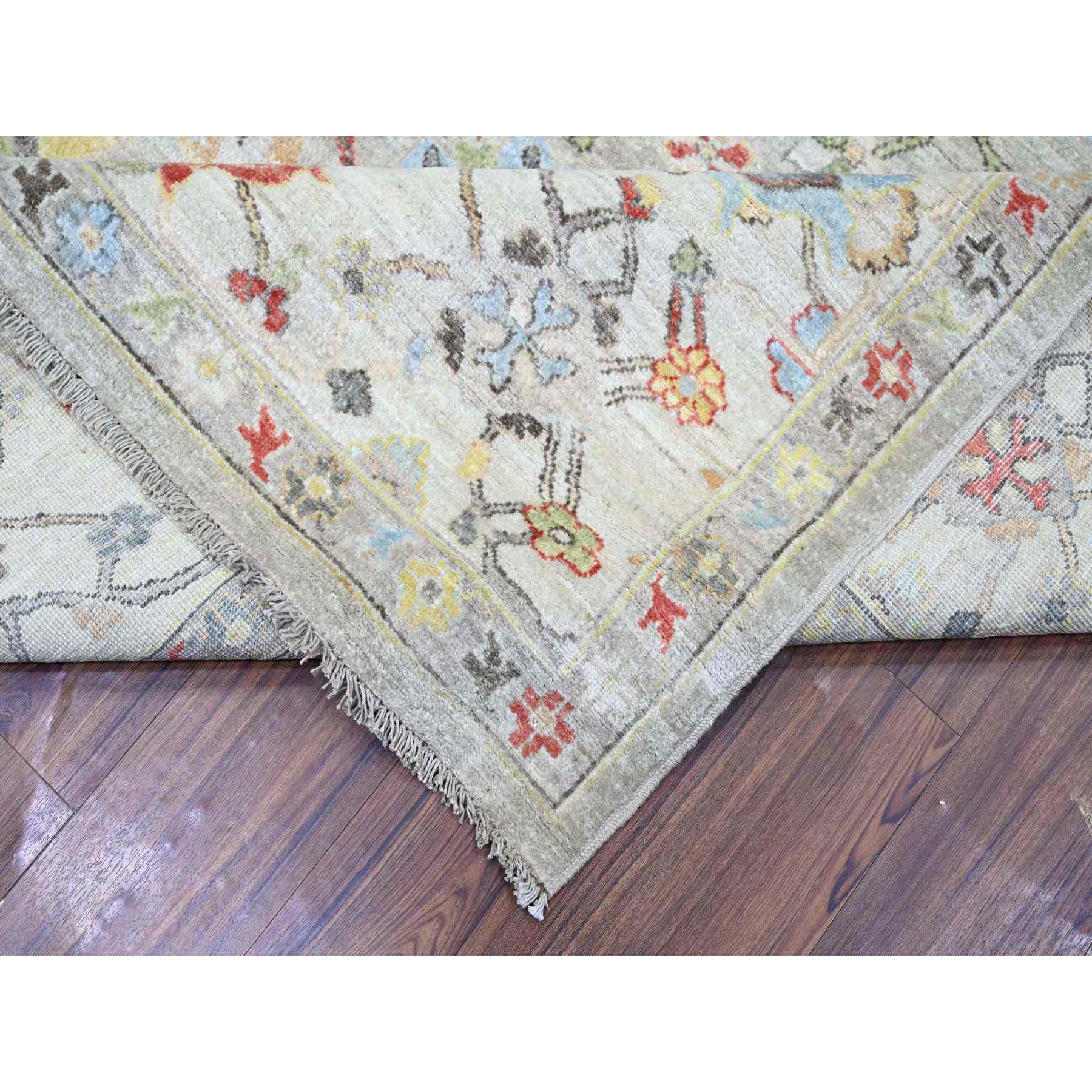 Oushak-And-Peshawar-Hand-Knotted-Rug-365615